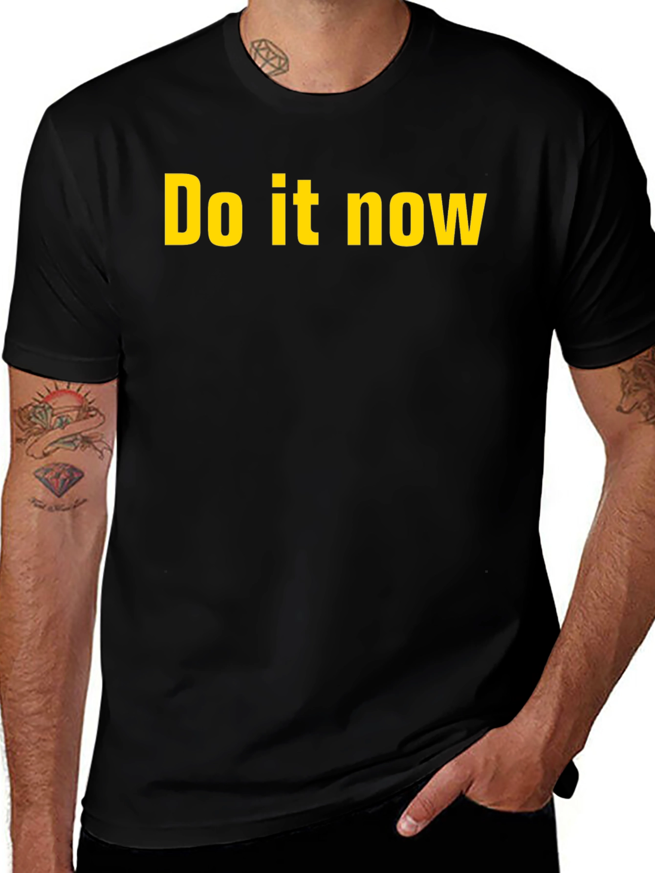 Variant 30 of Motivational Do it Now Black T-Shirt