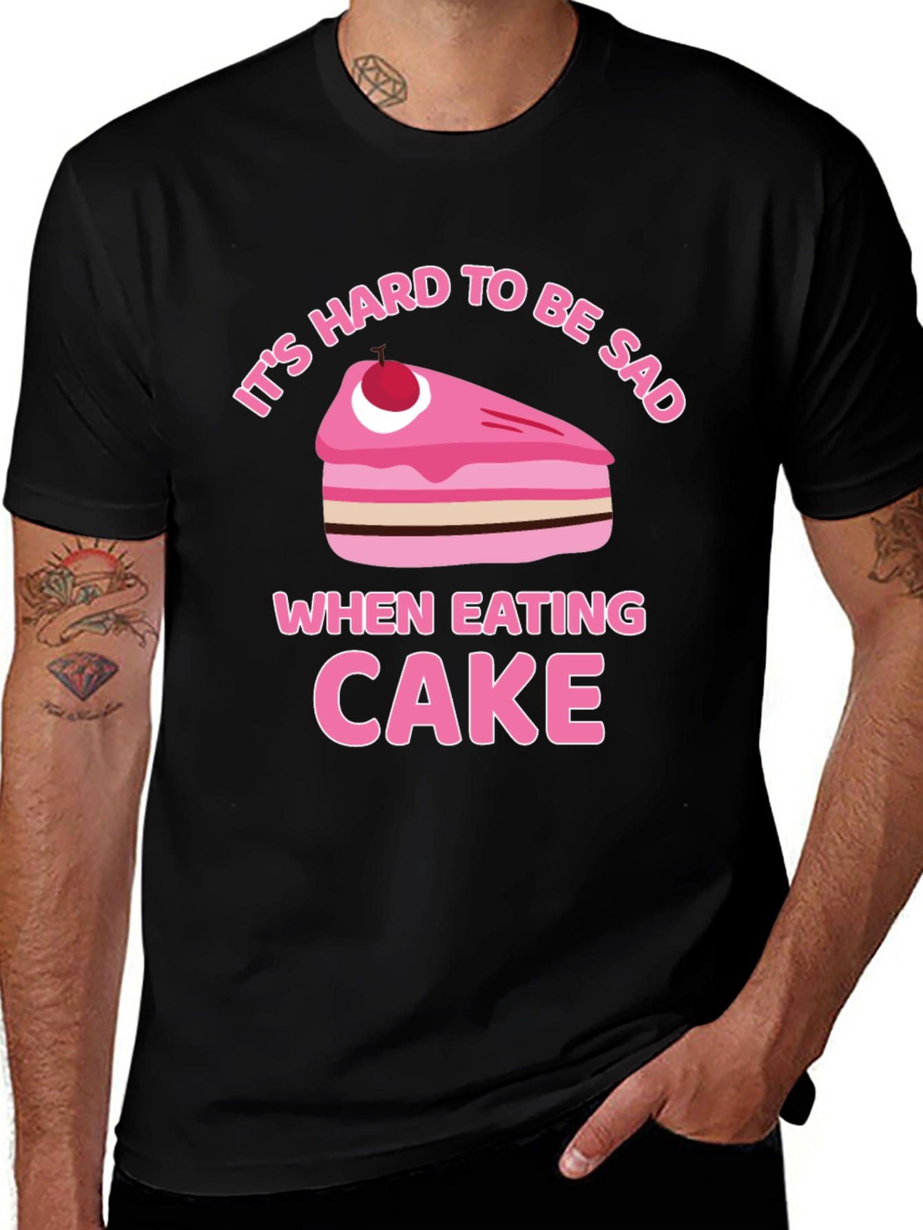 Variant 10 of It's Hard To Be Sad Cake T-Shirt