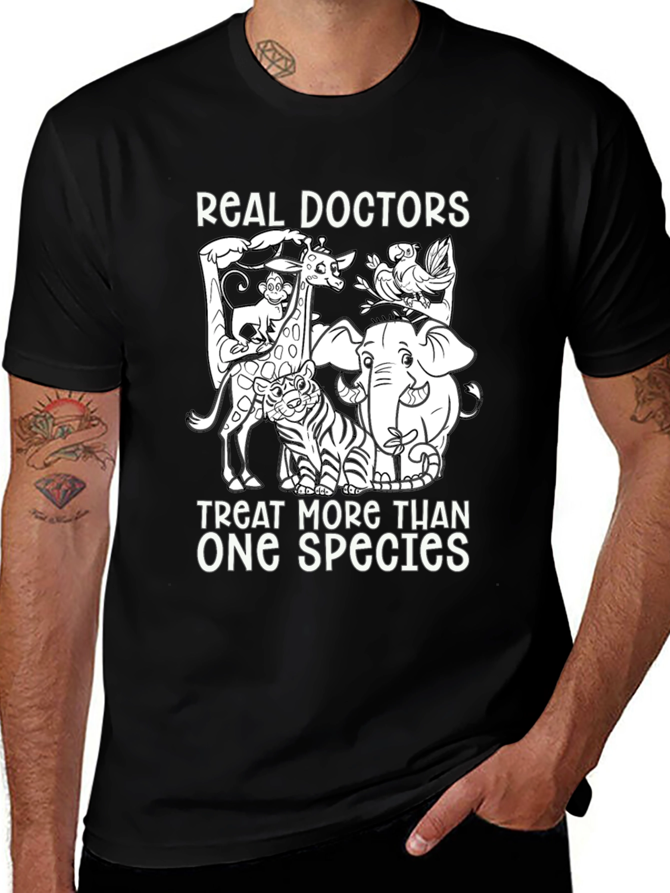 Vet T-Shirt - Real Doctors Treat More Than One Species