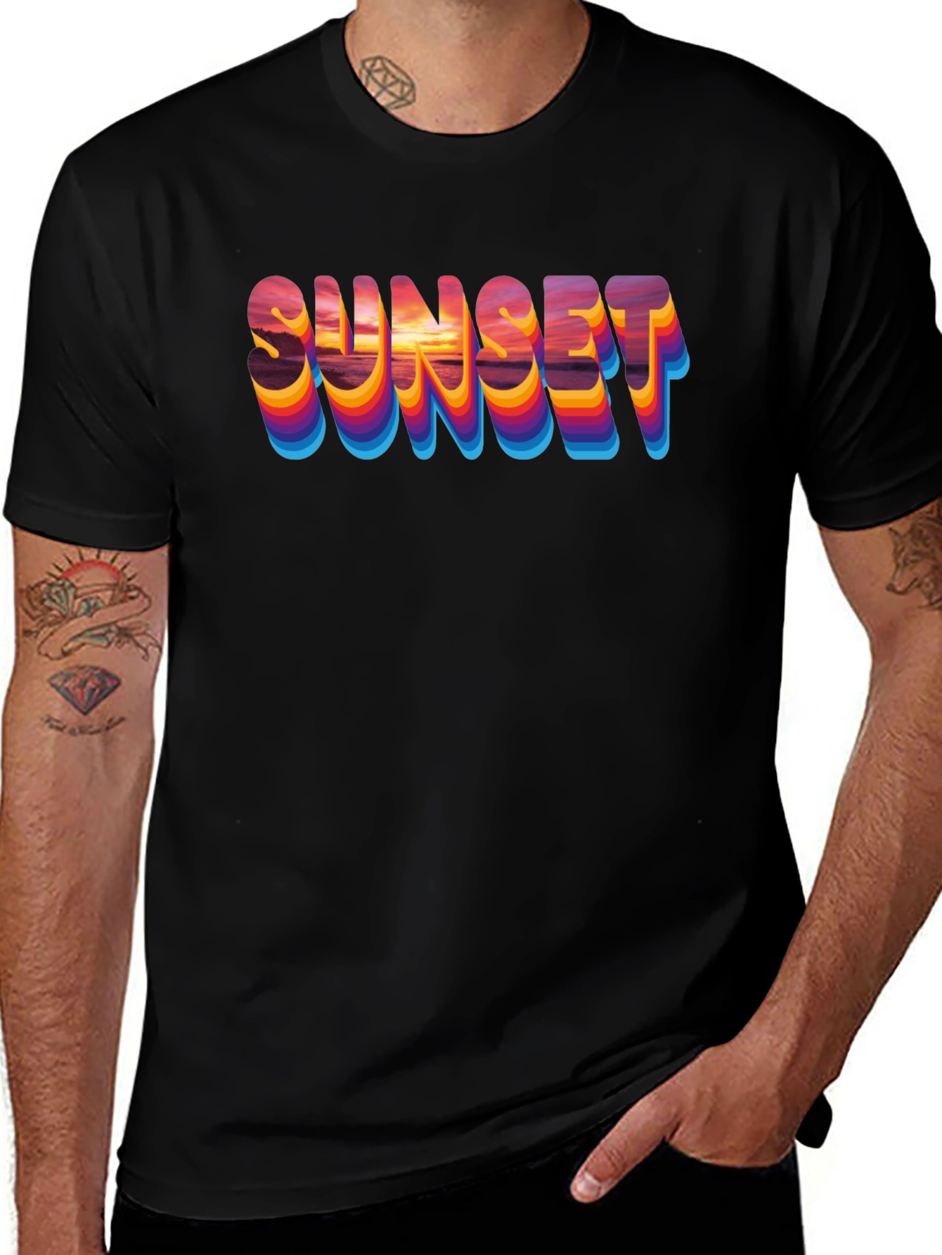 Sunset Graphic T-Shirt - Retro Style Tee