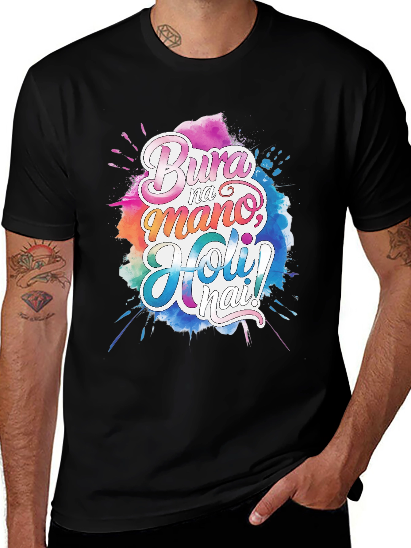 Bura Na Mano Holi Hai T-Shirt - Colorful Holi Festival Tee