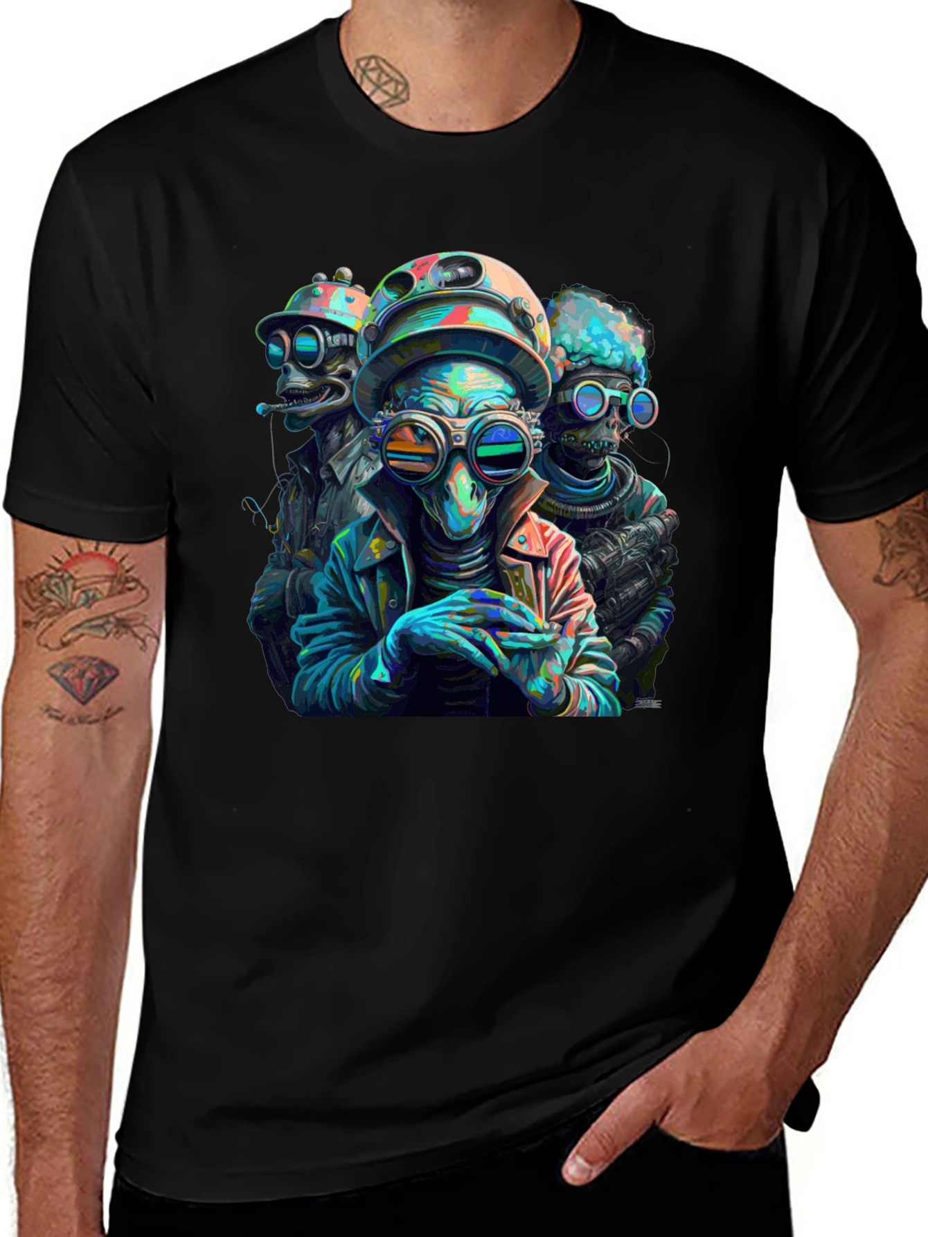 Variant 21 of Alien Crew Graphic Tee - Sci-Fi Style