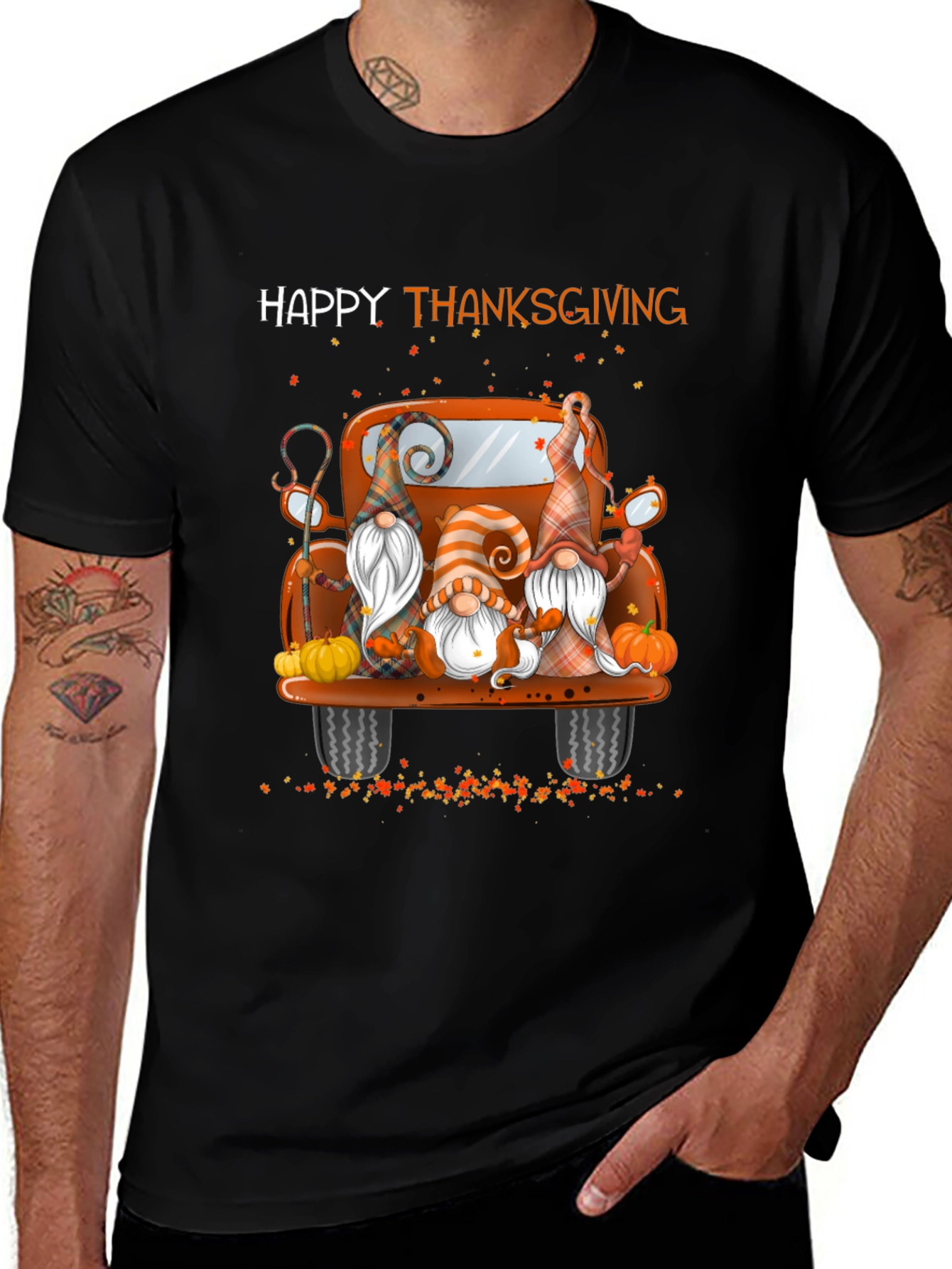 Variant 12 of Happy Thanksgiving Gnomes Truck T-Shirt