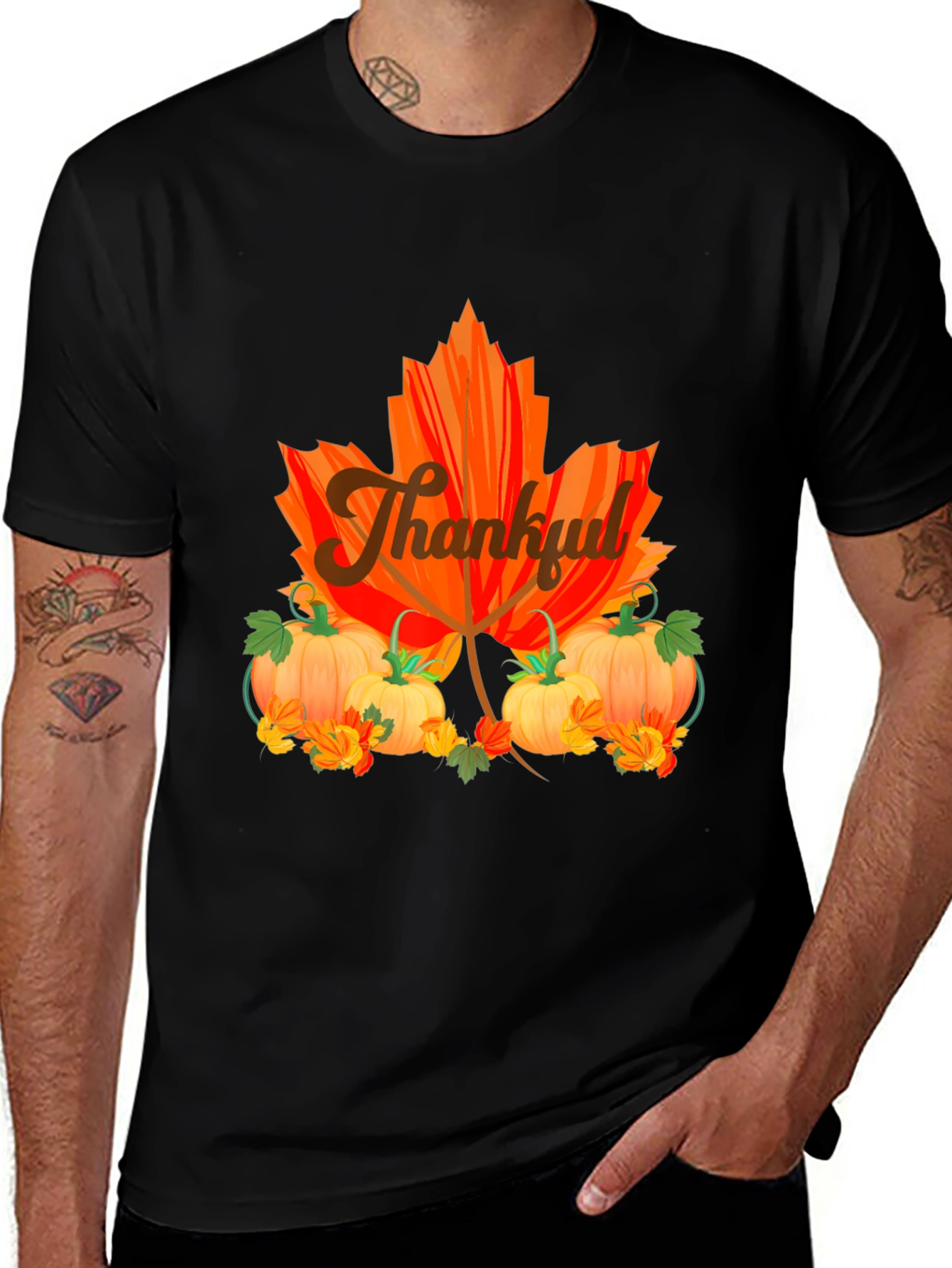 Variant 28 of Thankful T-Shirt Fall Harvest Design