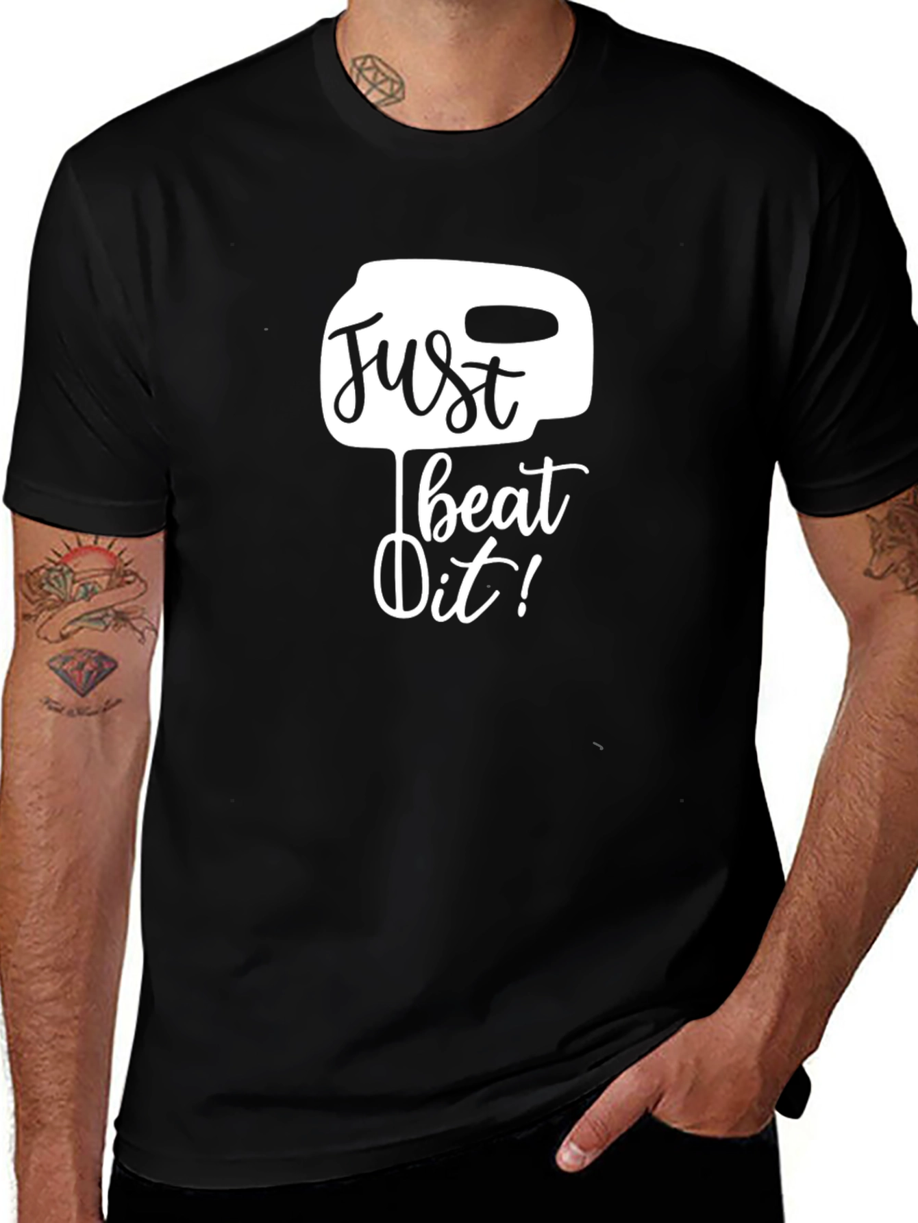 Black Just Beat It! Novelty T-Shirt main image