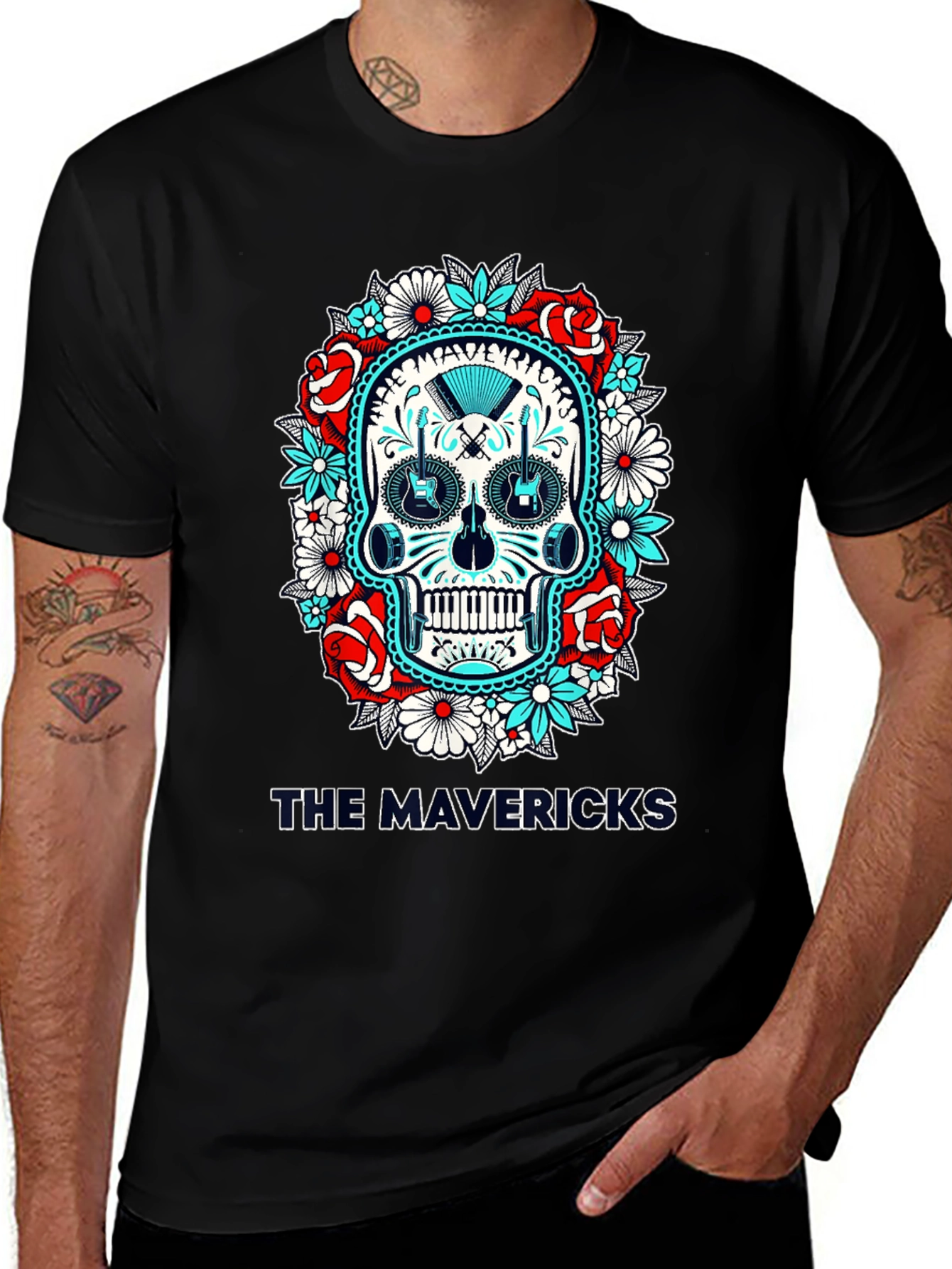 The Mavericks Skull T-Shirt - Band Graphic Tee