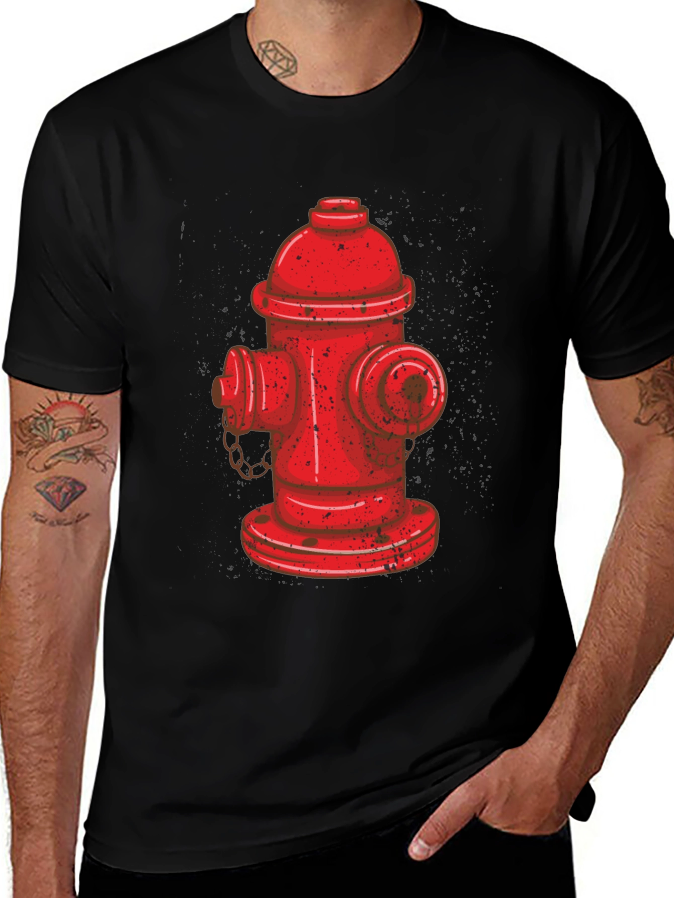 Variant 16 of Red Fire Hydrant Graphic T-Shirt
