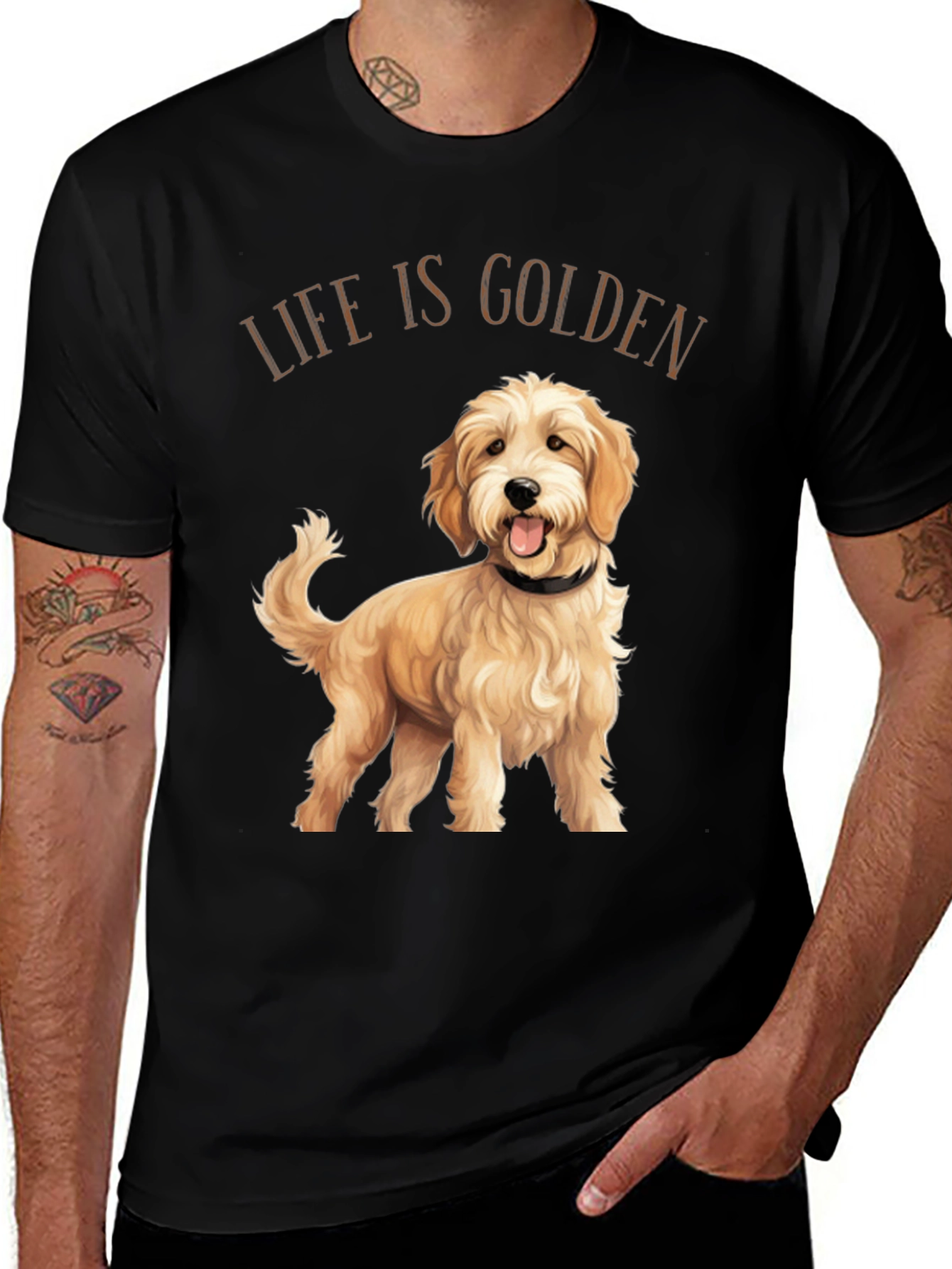 Variant 16 of Life is Golden Dog Graphic T-Shirt