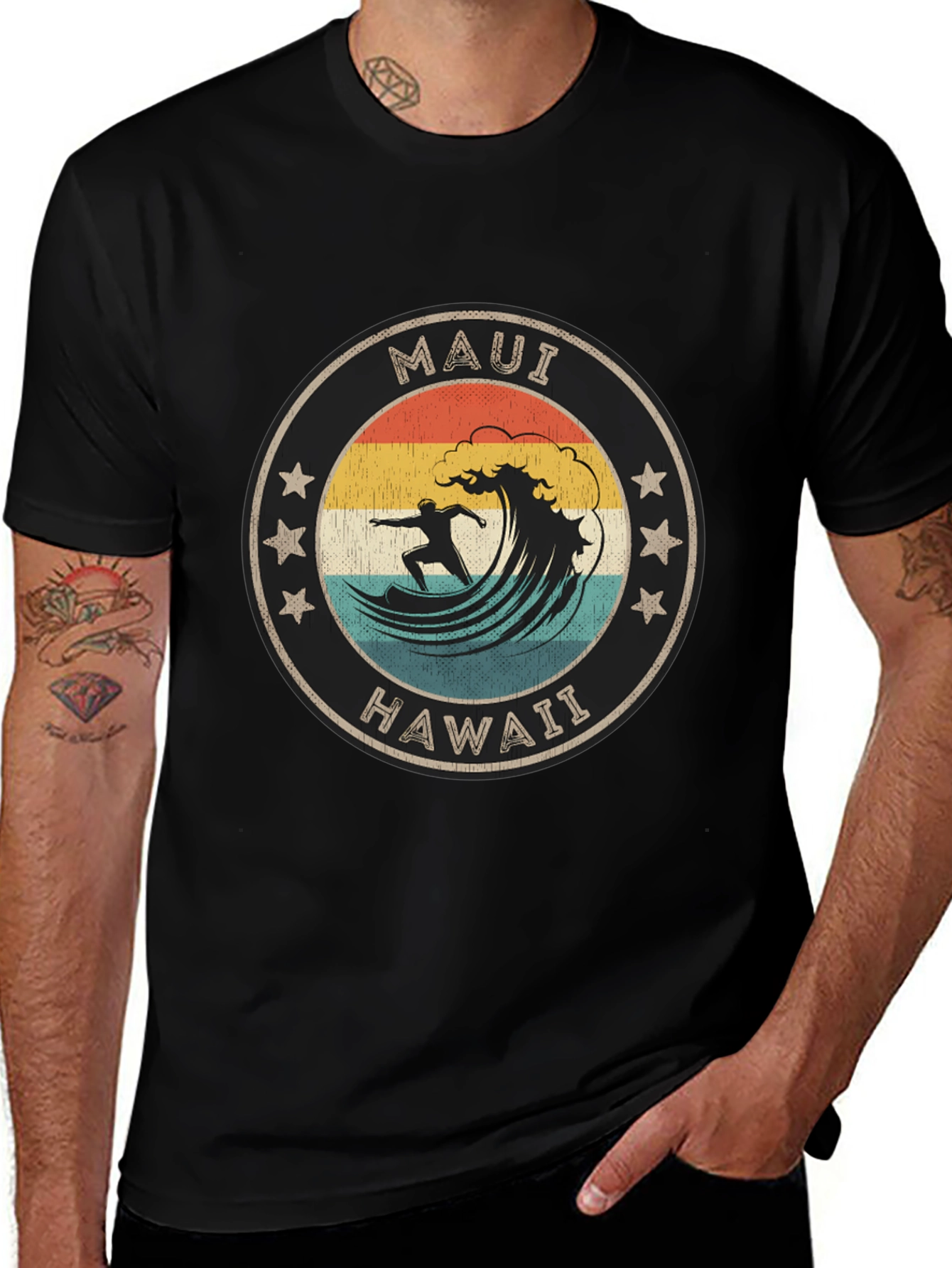 Variant 3 of Maui Hawaii Surfing T-Shirt