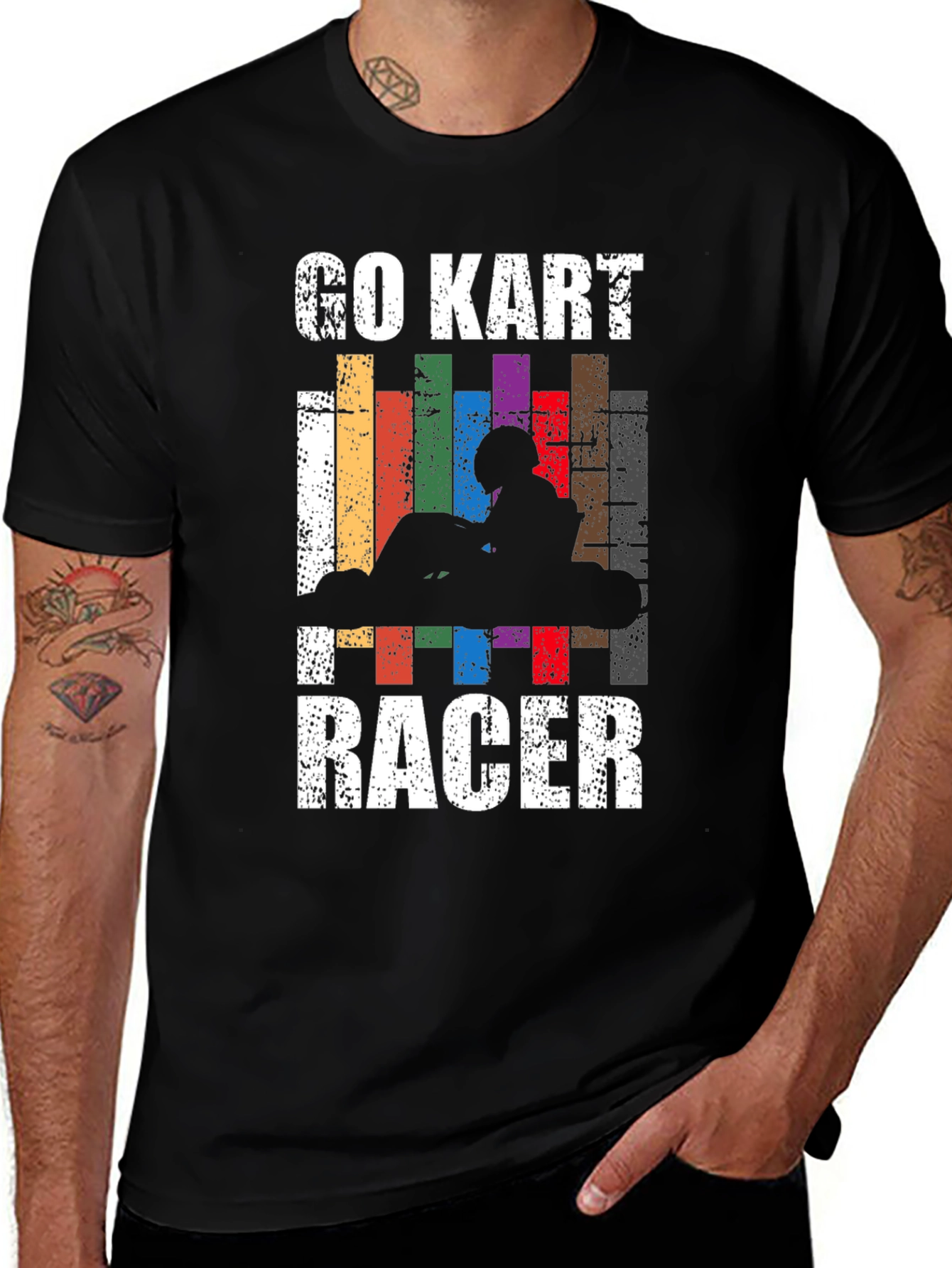 Go Kart Racer Black T-Shirt - Motorsport Fan Tee