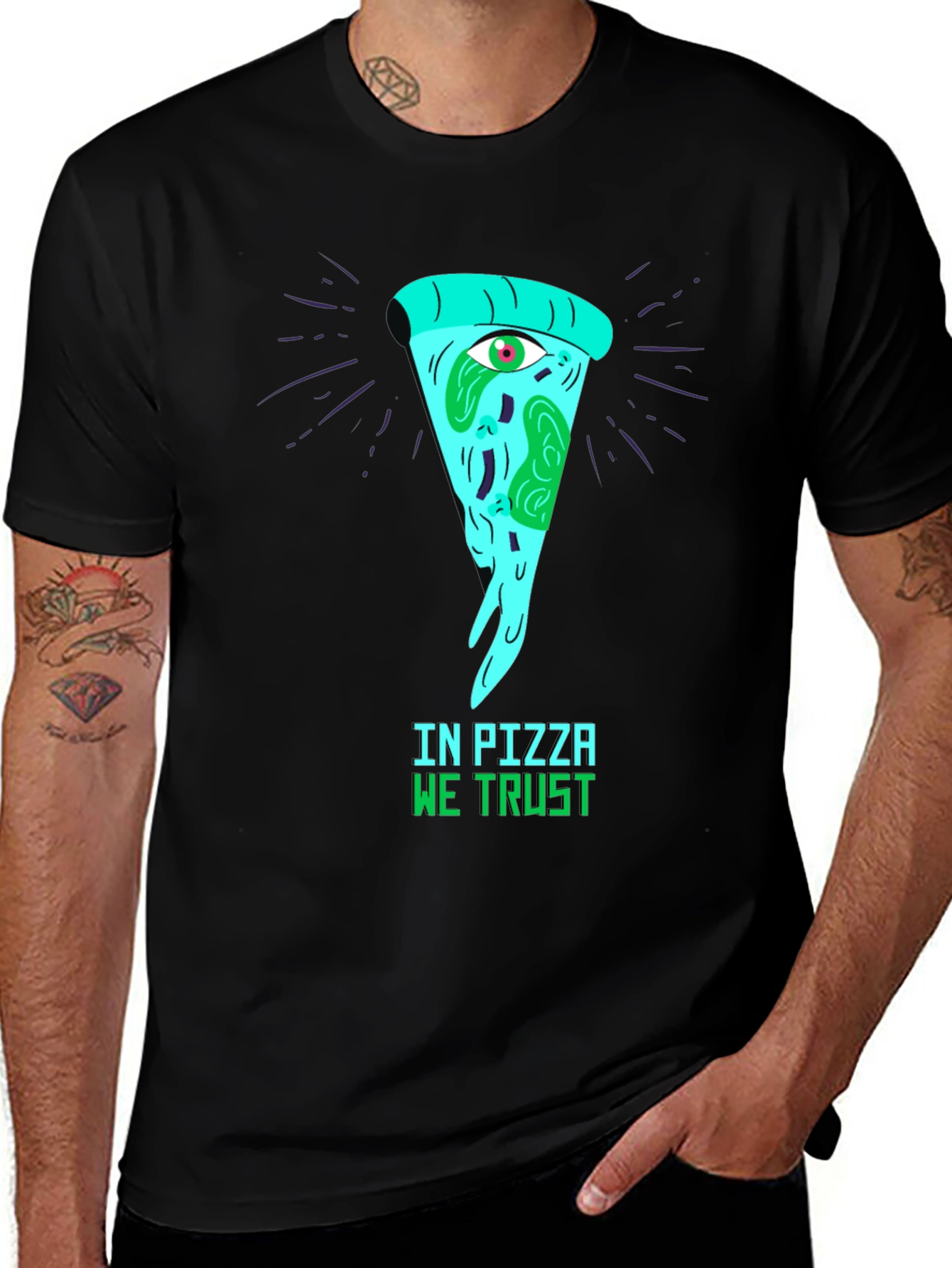 Variant 22 of In Pizza We Trust Graphic T-Shirt