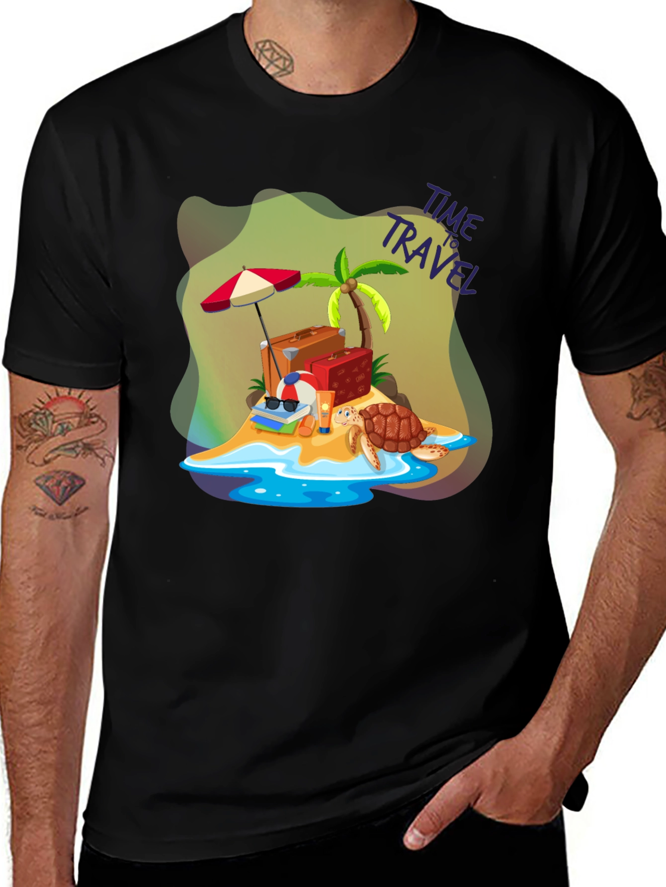 Variant 24 of Time Travel Island T-Shirt