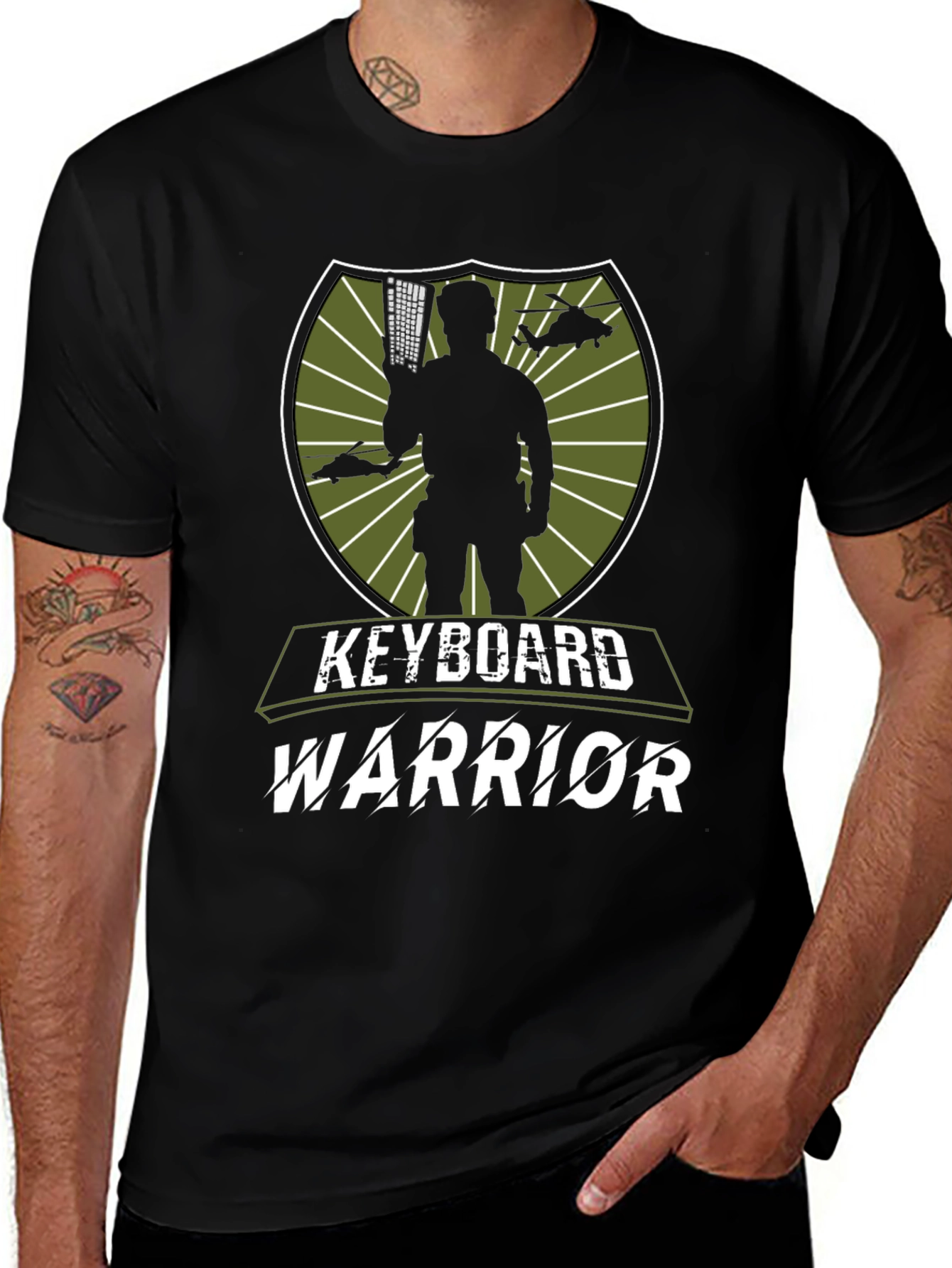 Keyboard Warrior Graphic Tee - Men's Black T-Shirt