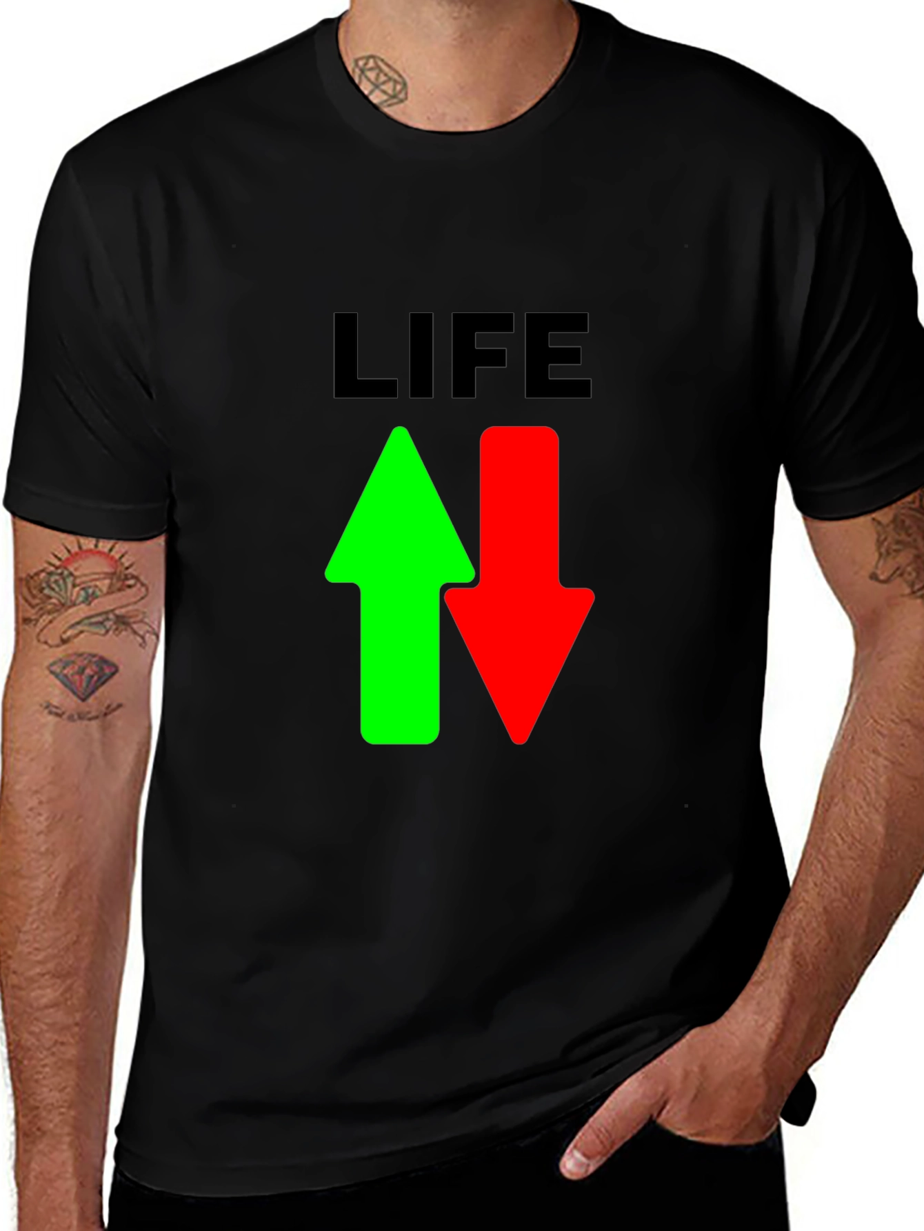 Variant 22 of Life Arrows Graphic Tee - Up and Down Men's T-Shirt