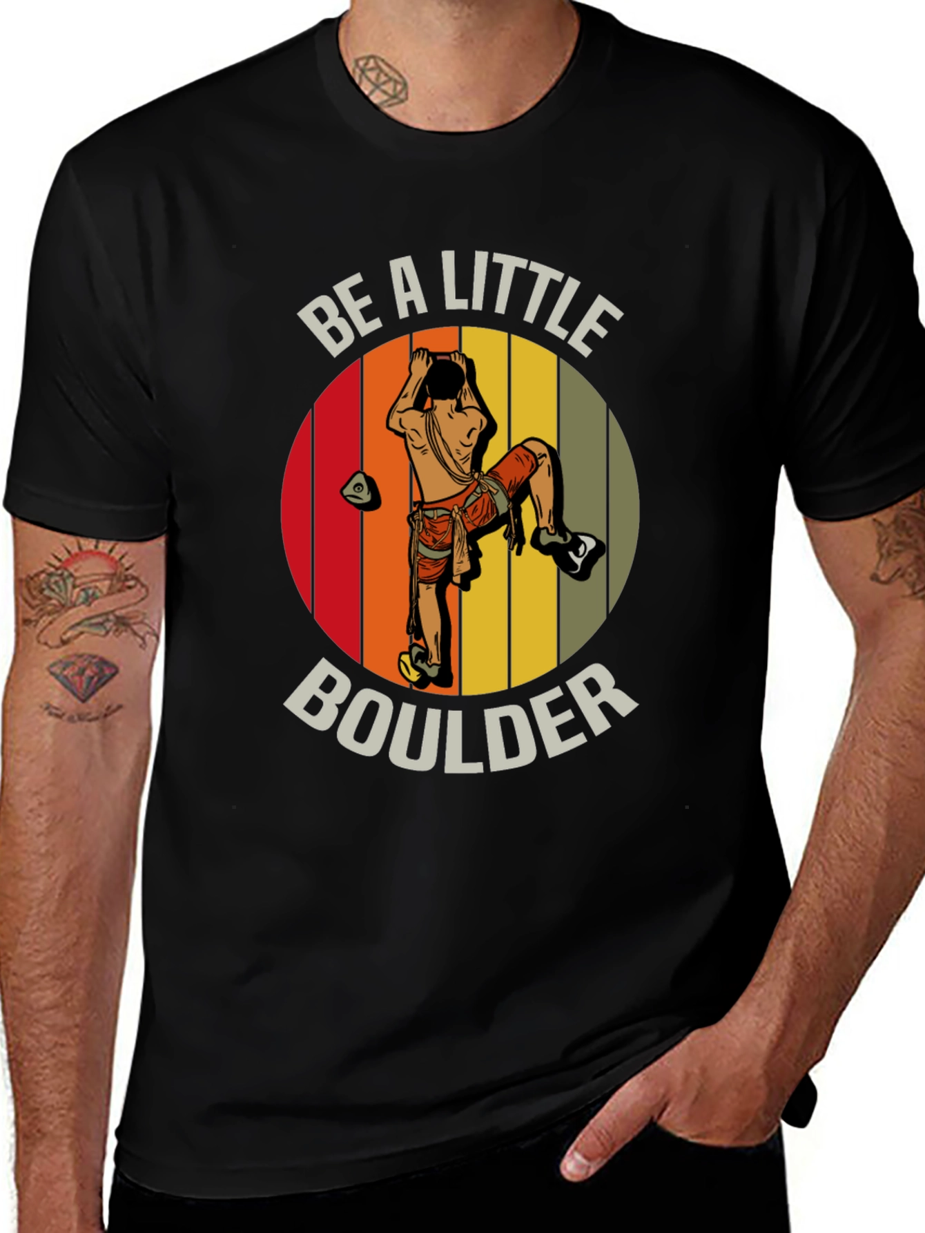 Variant 15 of Be A Little Boulder T-Shirt - Climbing Graphic Tee