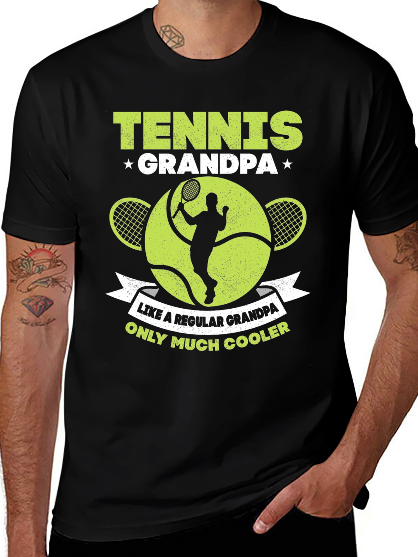 Variant 22 of Tennis Grandpa T-Shirt - Cool Grandpa Gift