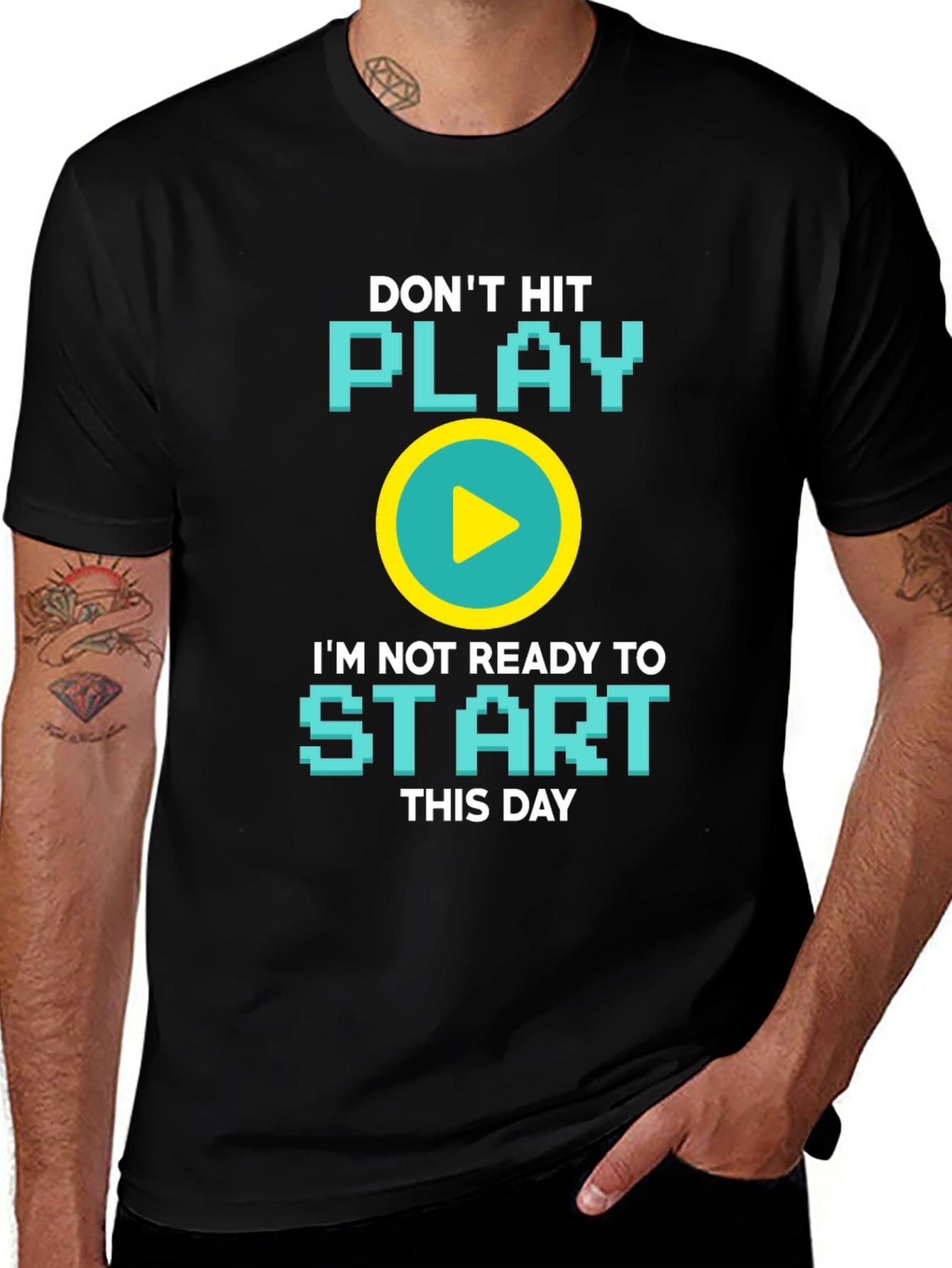 Variant 13 of Don't Hit Play T-Shirt - Gamer Graphic Tee