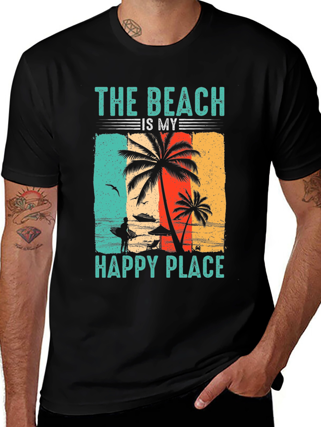 Variant 27 of The Beach is My Happy Place Graphic Tee