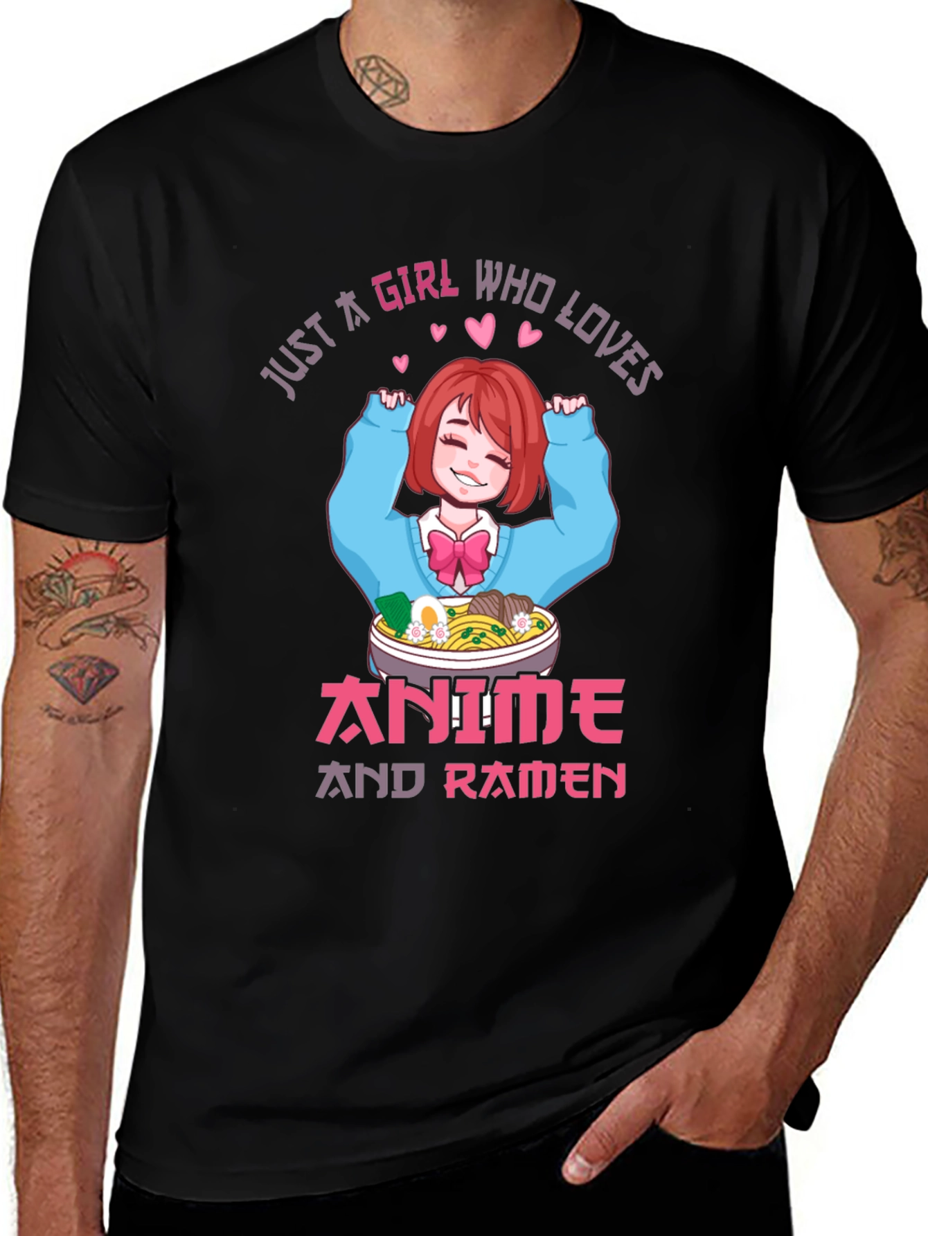 Variant 18 of Anime and Ramen Girl T-Shirt