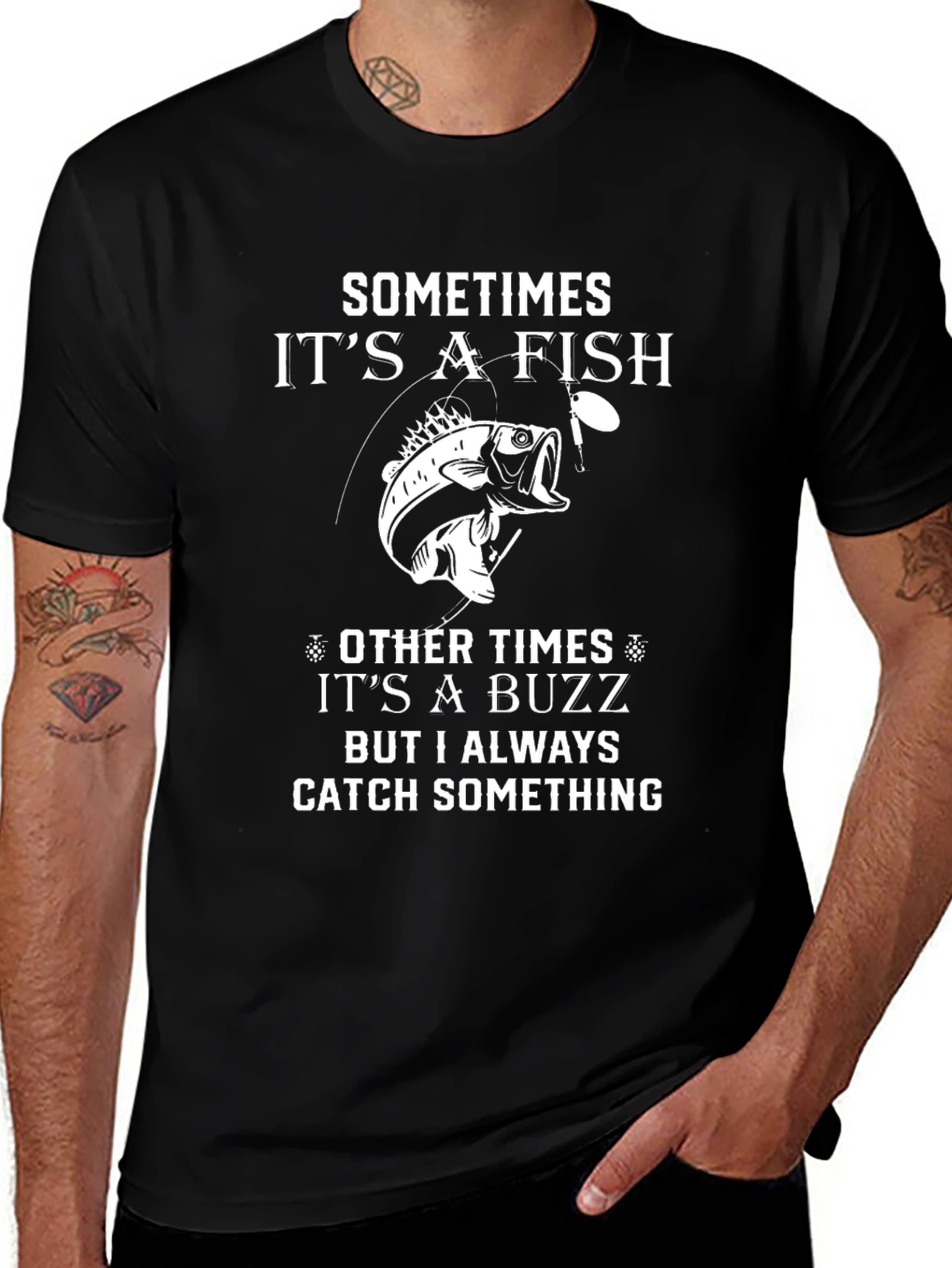 Variant 11 of Funny Fishing T-Shirt: Sometimes It's a Fish