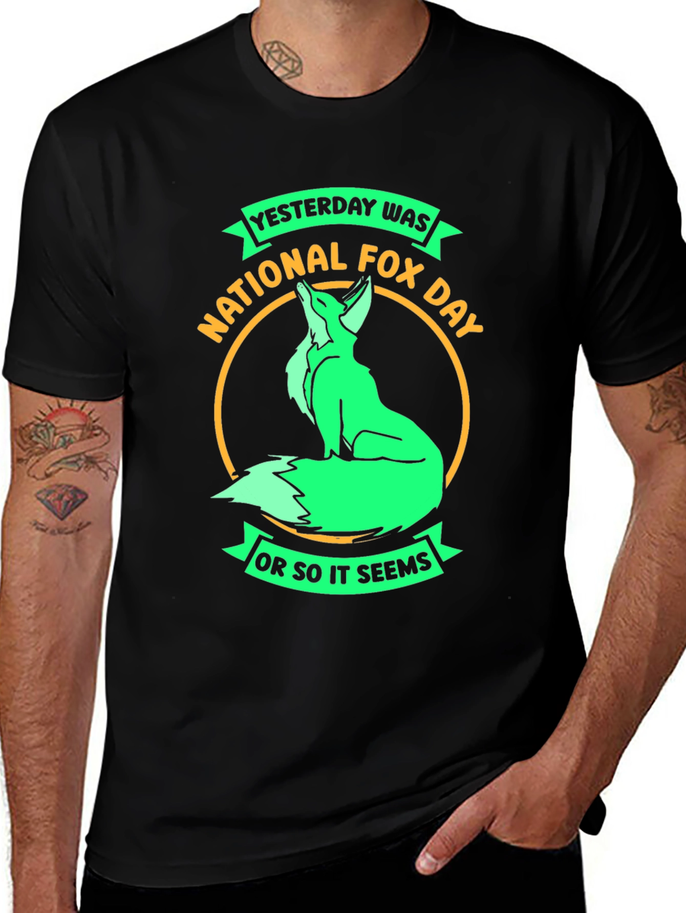 Variant 16 of National Fox Day T-Shirt - Funny Sarcastic Tee