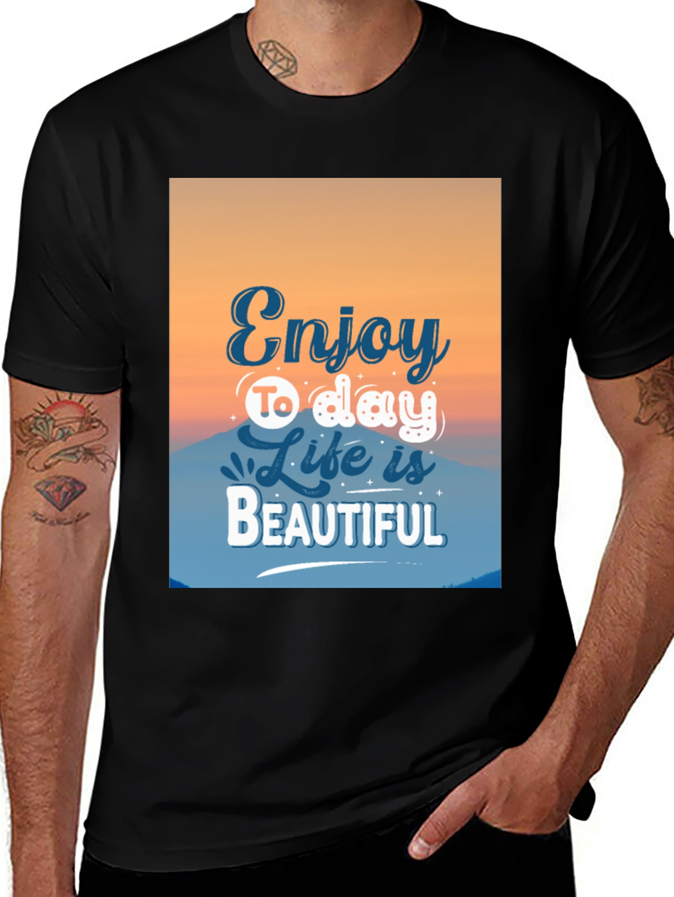 Variant 29 of Enjoy Today Graphic Tee - Life is Beautiful