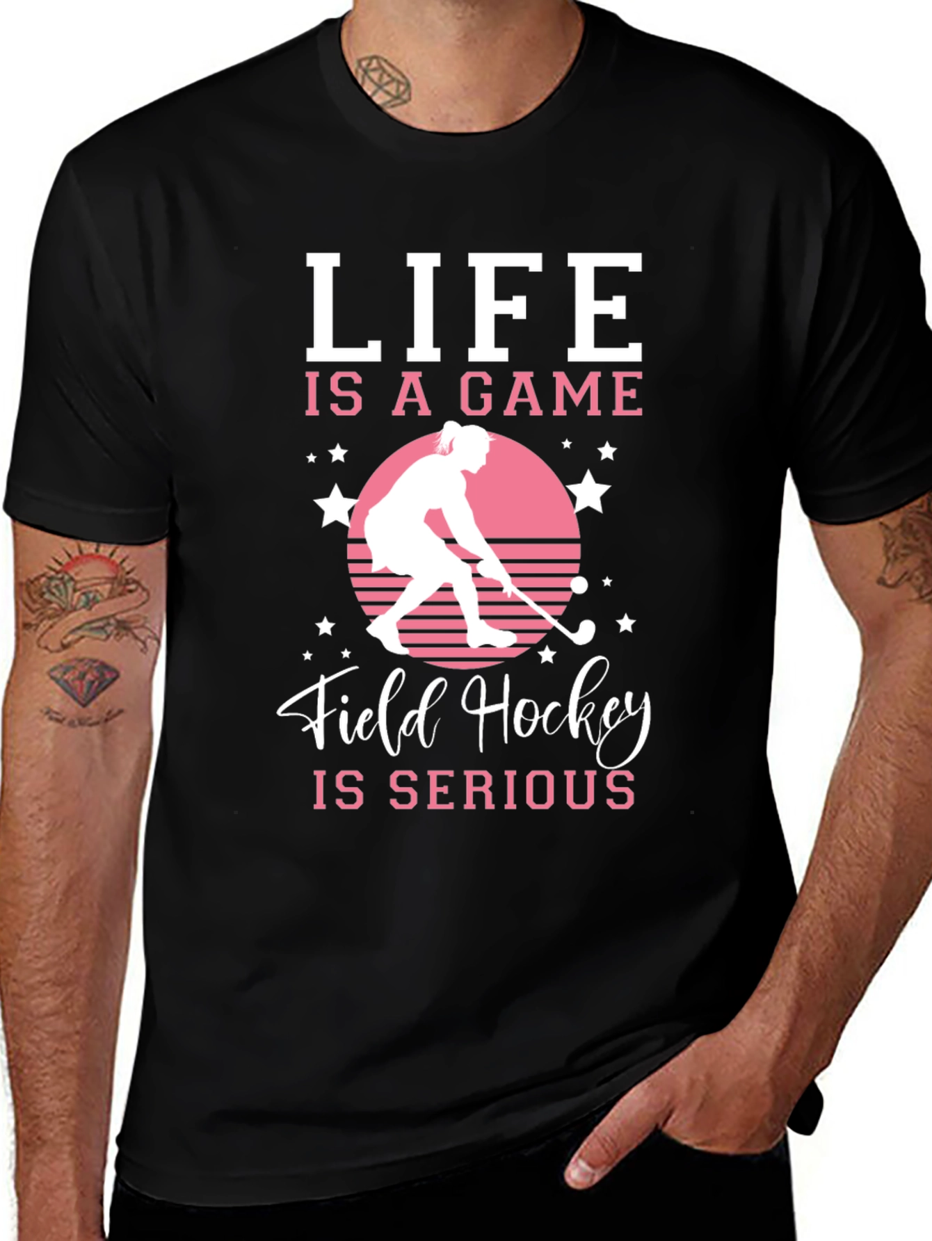 Variant 12 of Life Is A Game Field Hockey T-Shirt