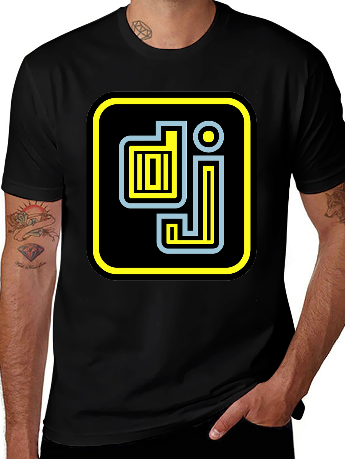 DJ Graphic Tee - Stylish Black Cotton T-Shirt