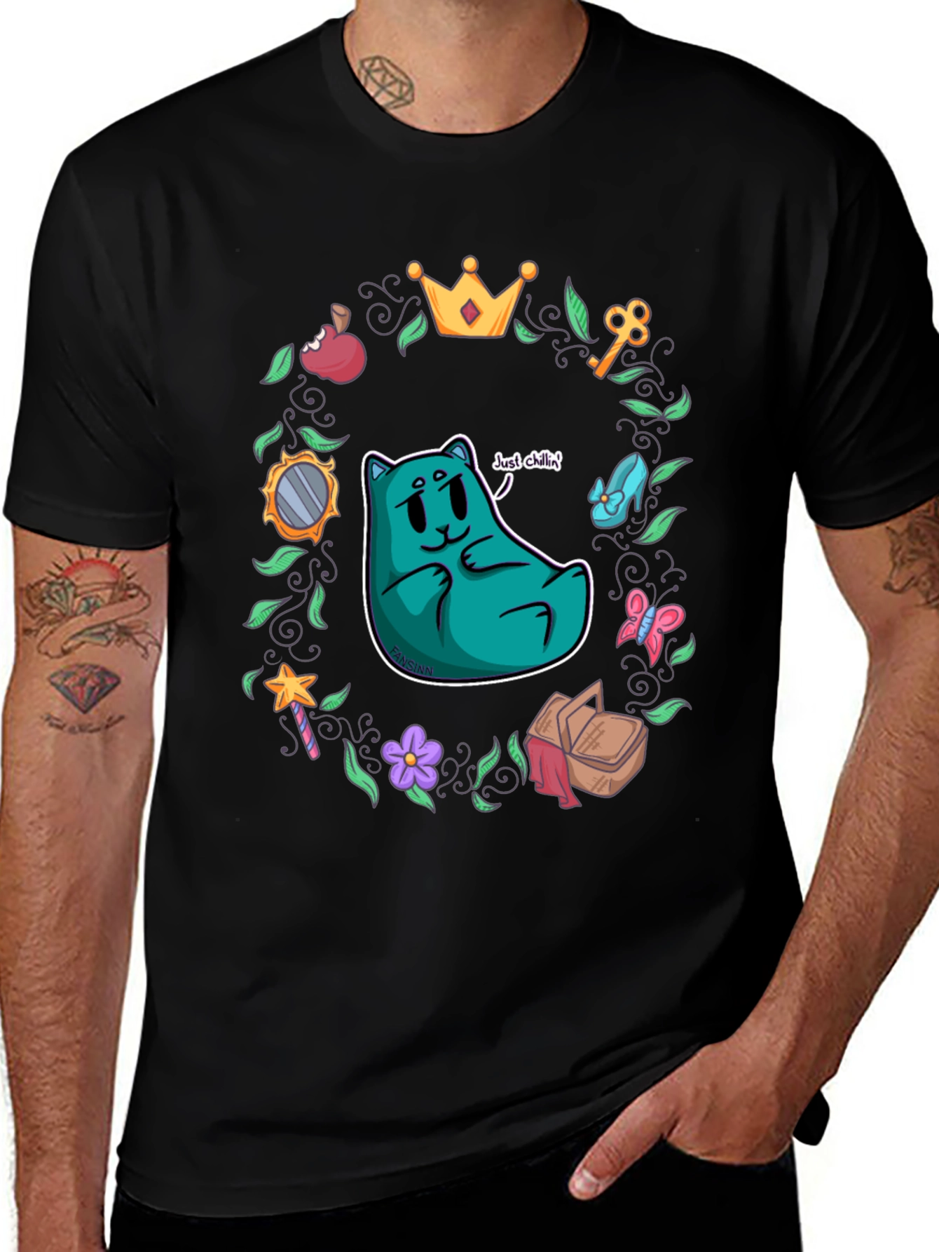 Variant 12 of Whimsical Cartoon Graphic T-Shirt