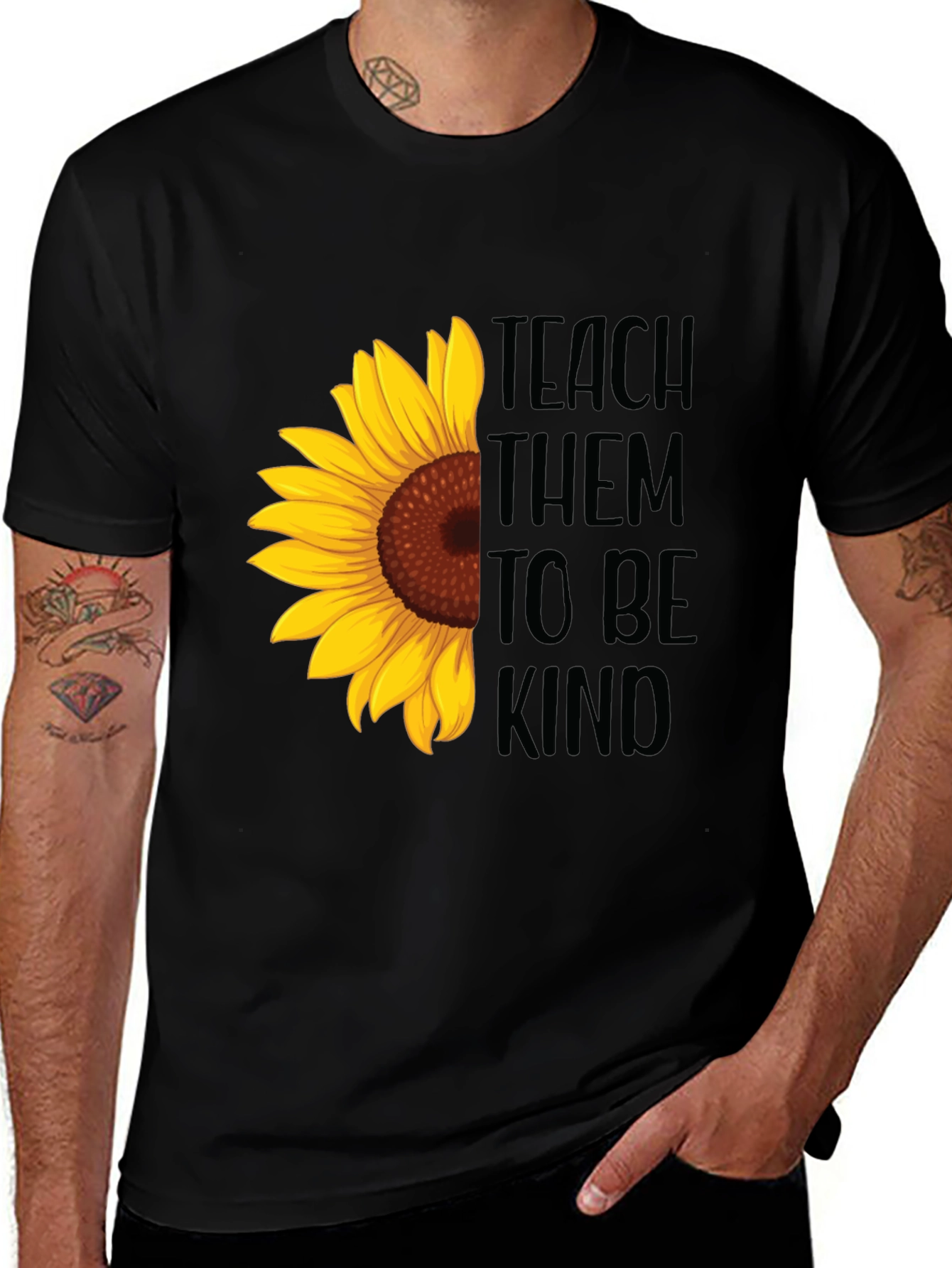 Variant 27 of Sunflower Teach Kindness Graphic Tee