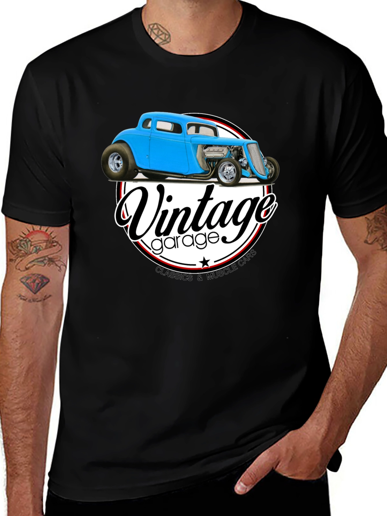 Variant 17 of Vintage Garage Car Graphic T-Shirt