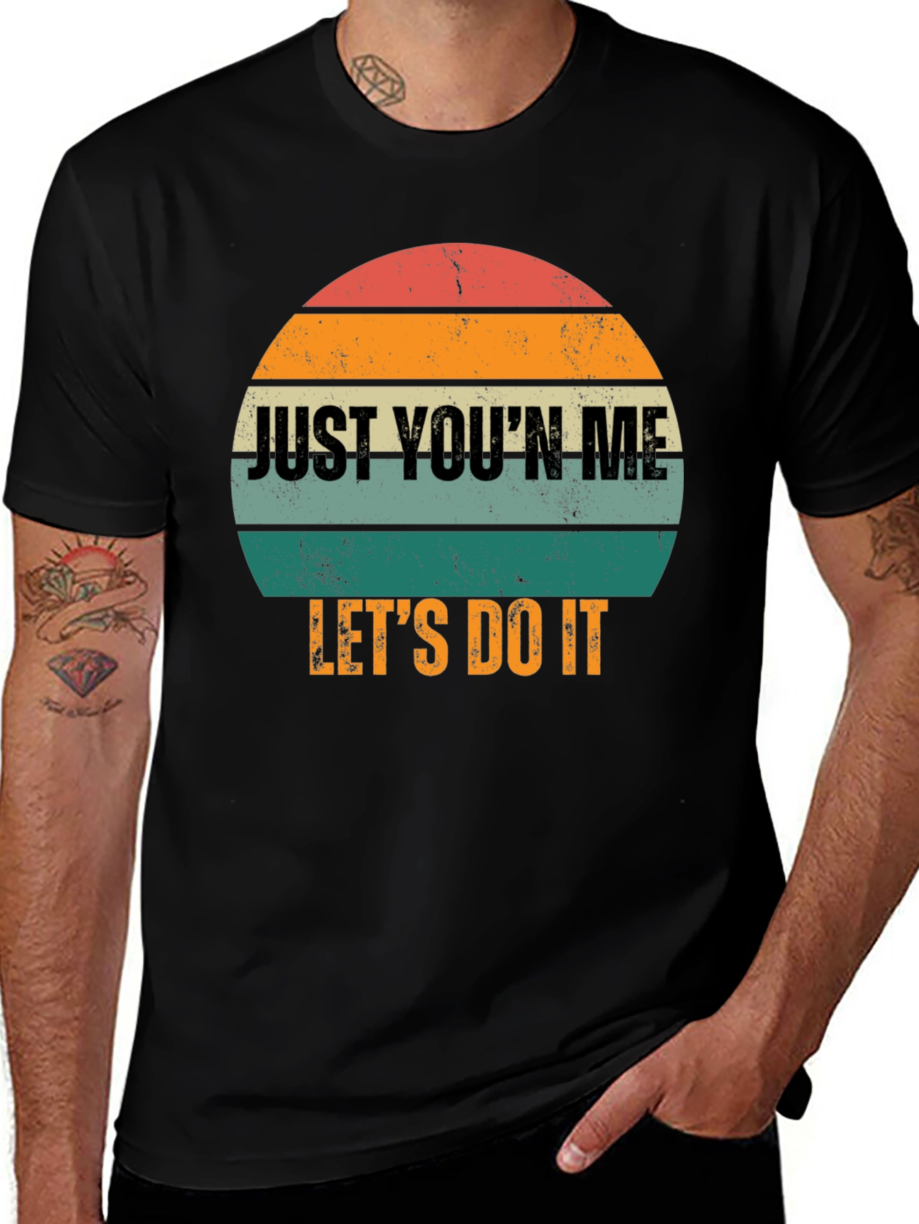 Variant 9 of Just You'n Me, Let's Do It Vintage Style Graphic Tee