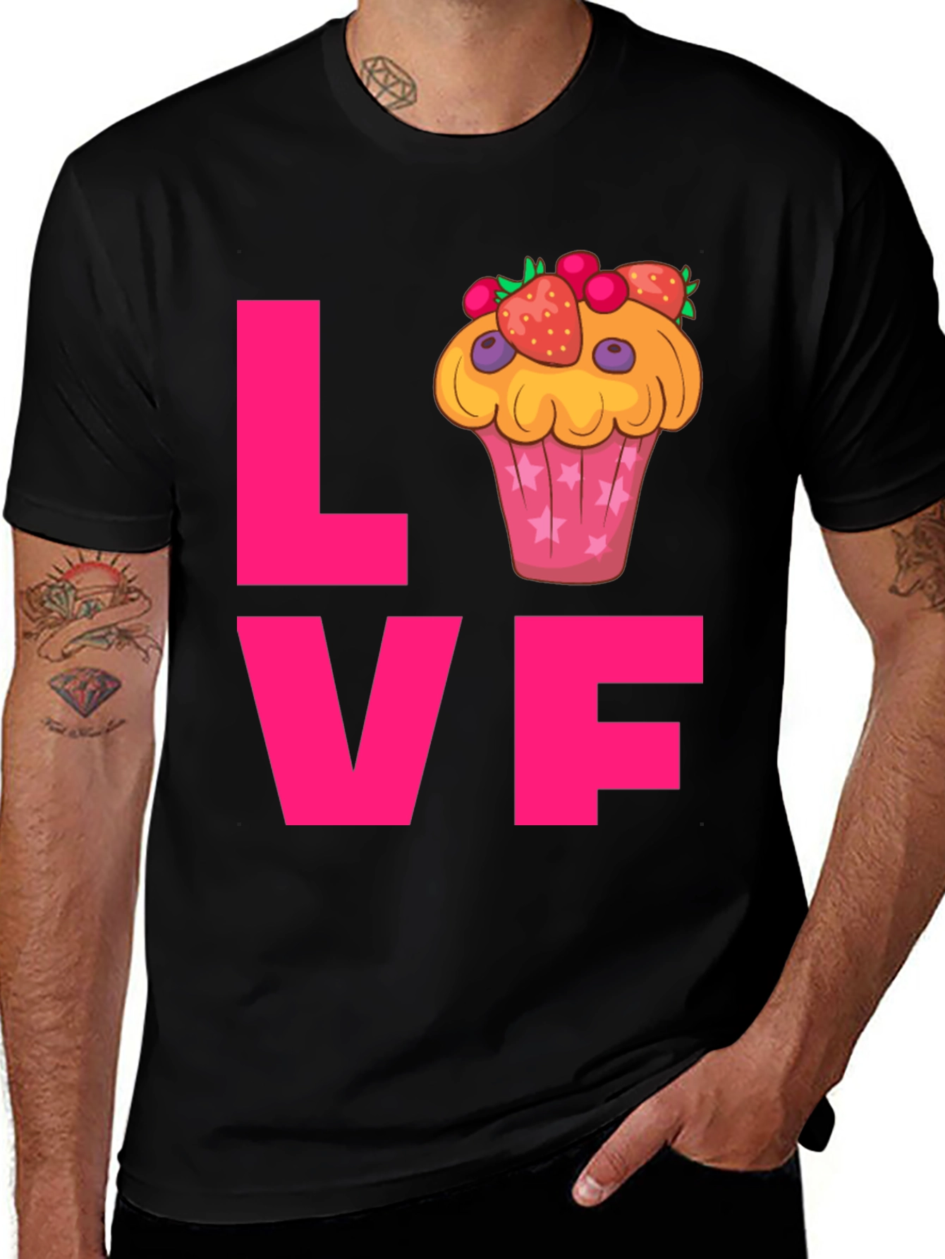 Variant 26 of Love Cupcake Graphic Tee - Sweet Treat T-Shirt