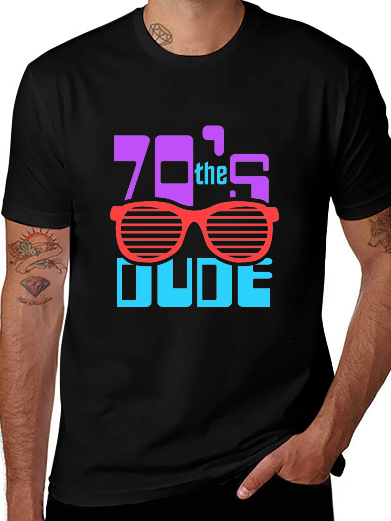 Variant 13 of 70's Dude Graphic Tee - Retro Style