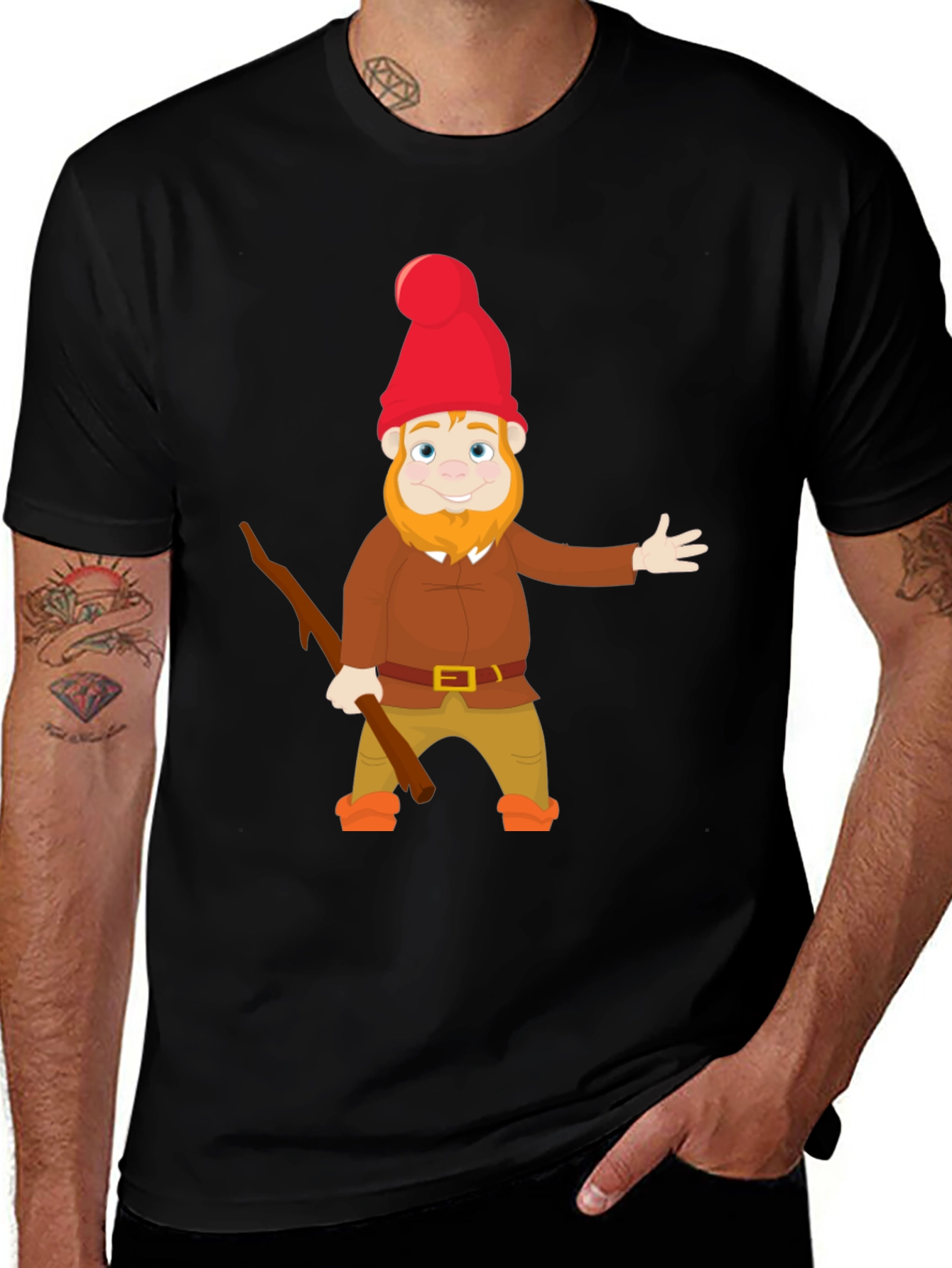 Variant 7 of Gnome Graphic T-Shirt - Whimsical Cartoon Design