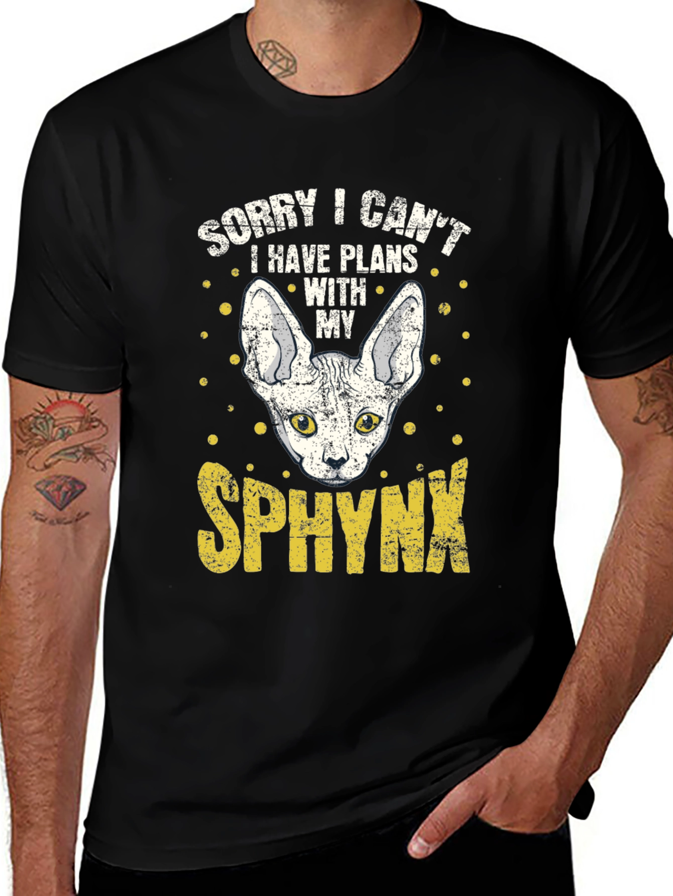 Variant 9 of Sphynx Cat T-Shirt: Sorry I Have Plans