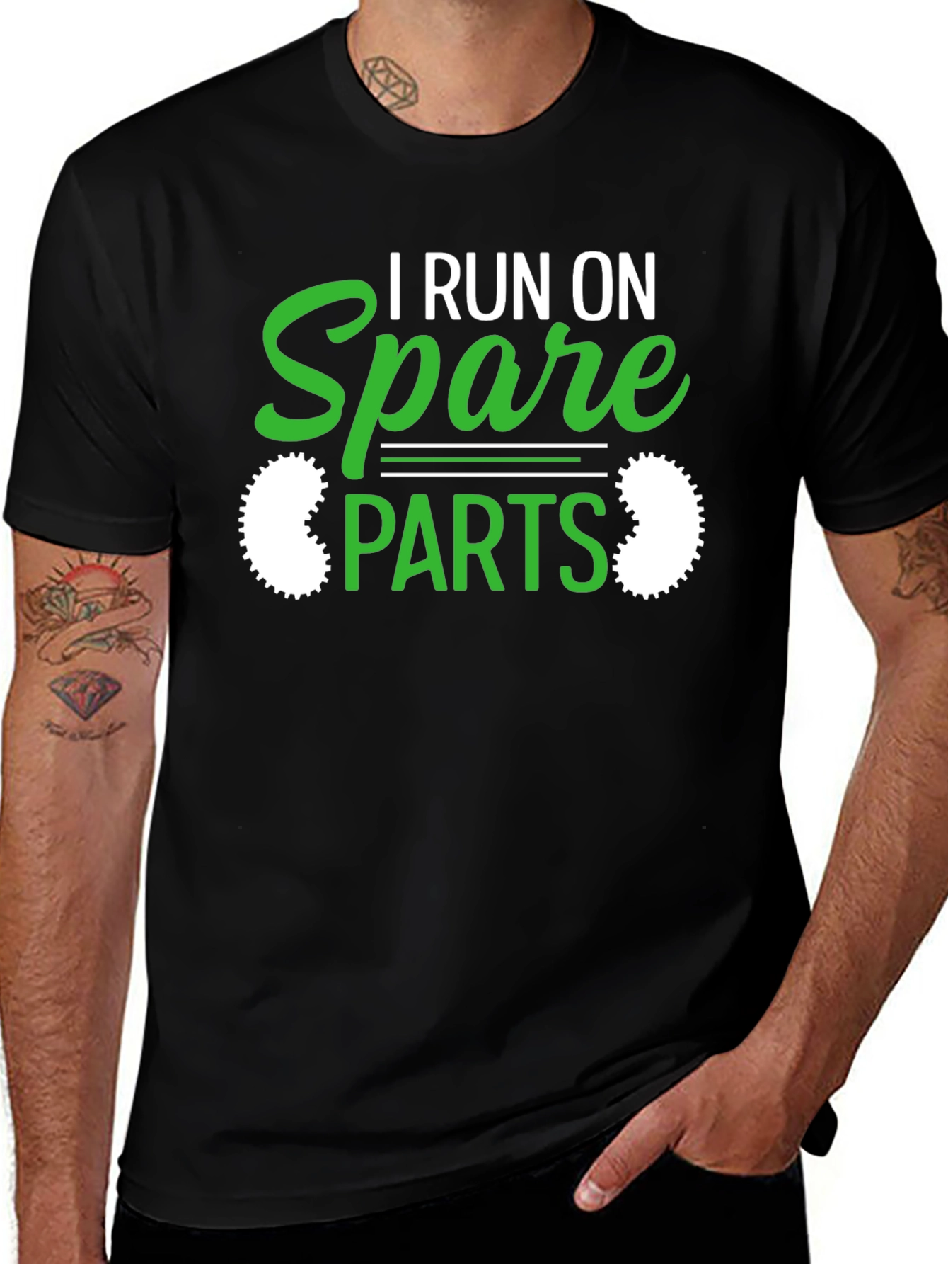Variant 18 of I Run On Spare Parts Funny Graphic T-Shirt