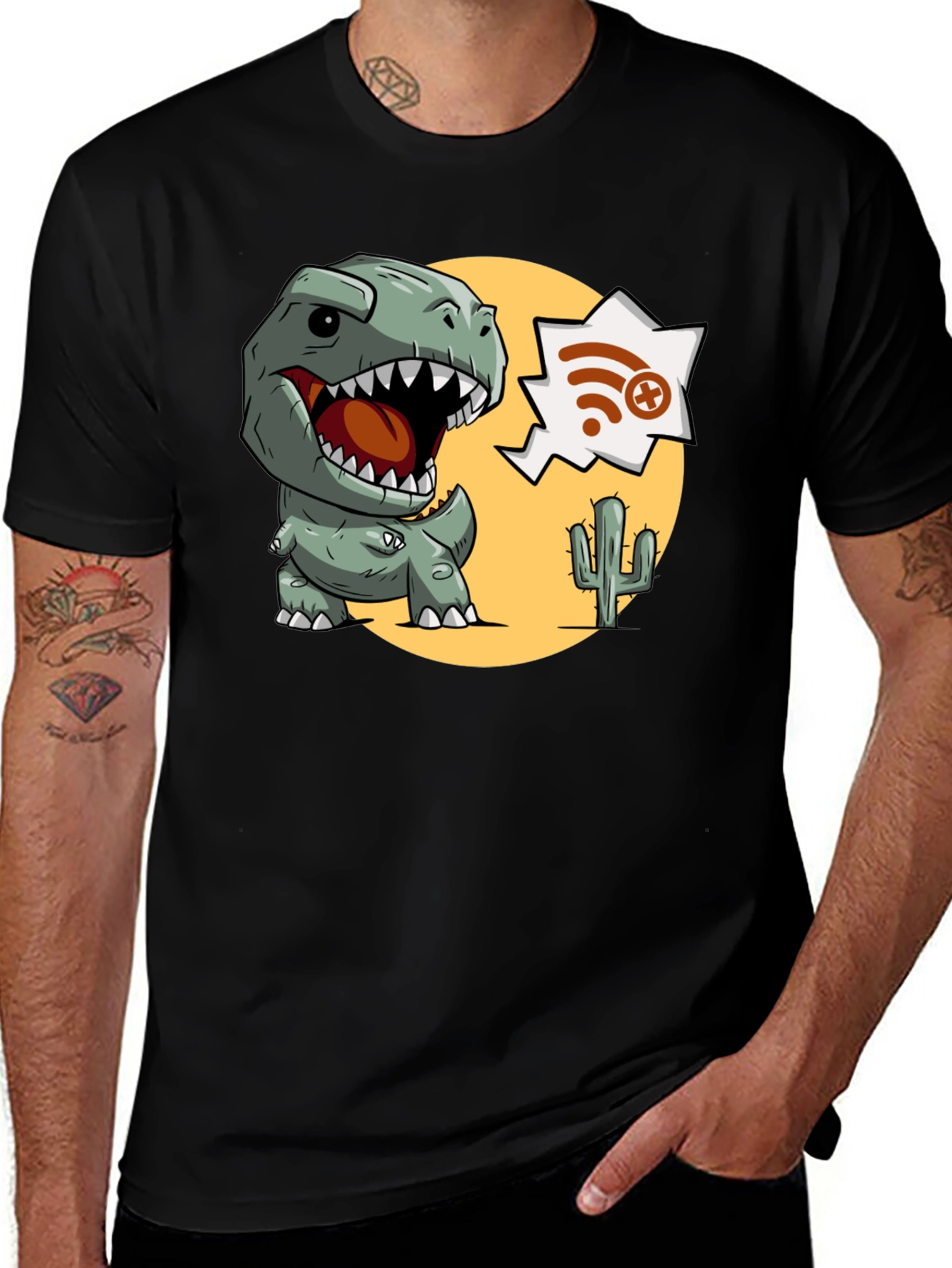Variant 27 of Dino No Wifi T-Shirt