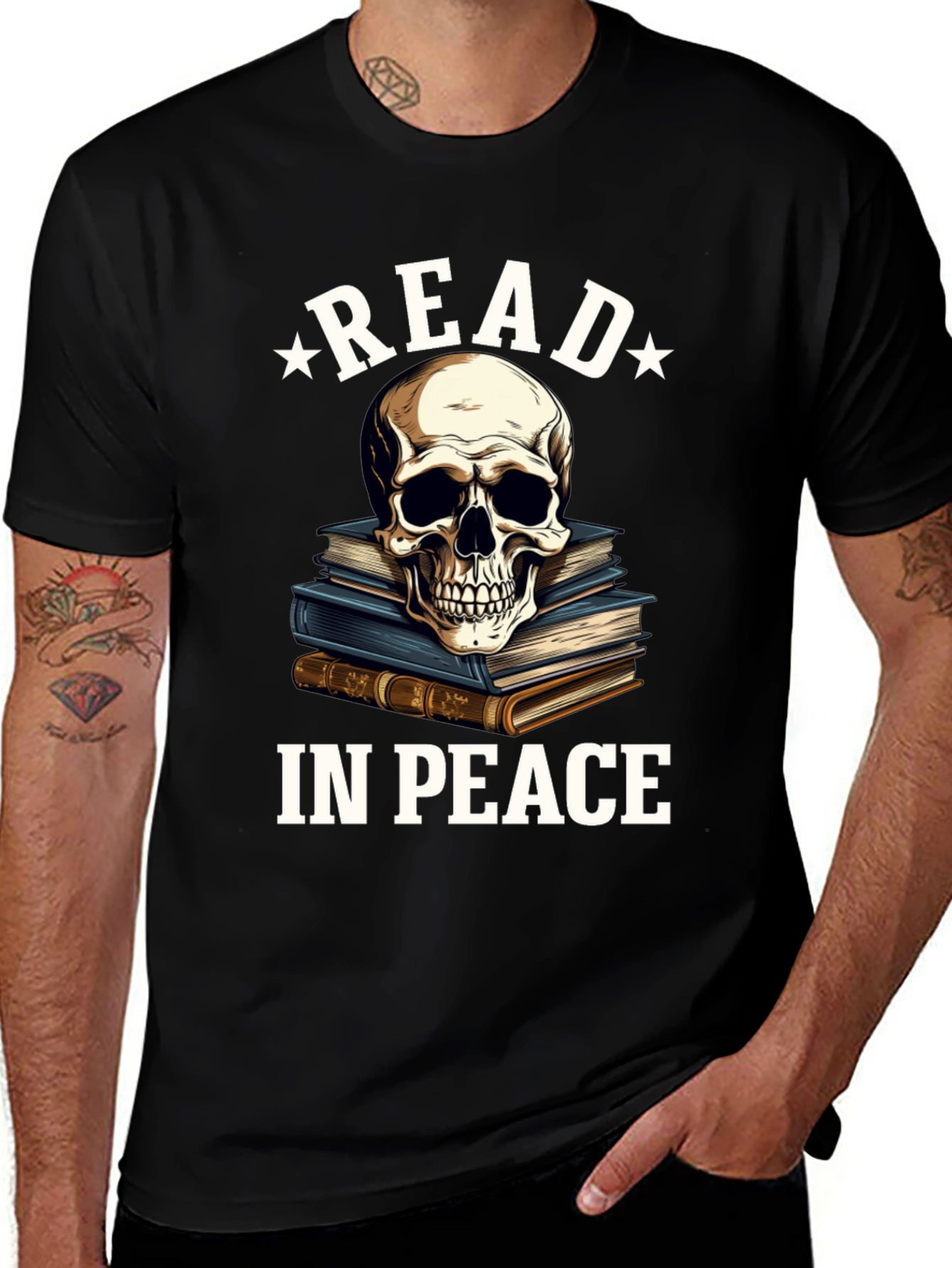 Variant 8 of Read In Peace Graphic T-Shirt