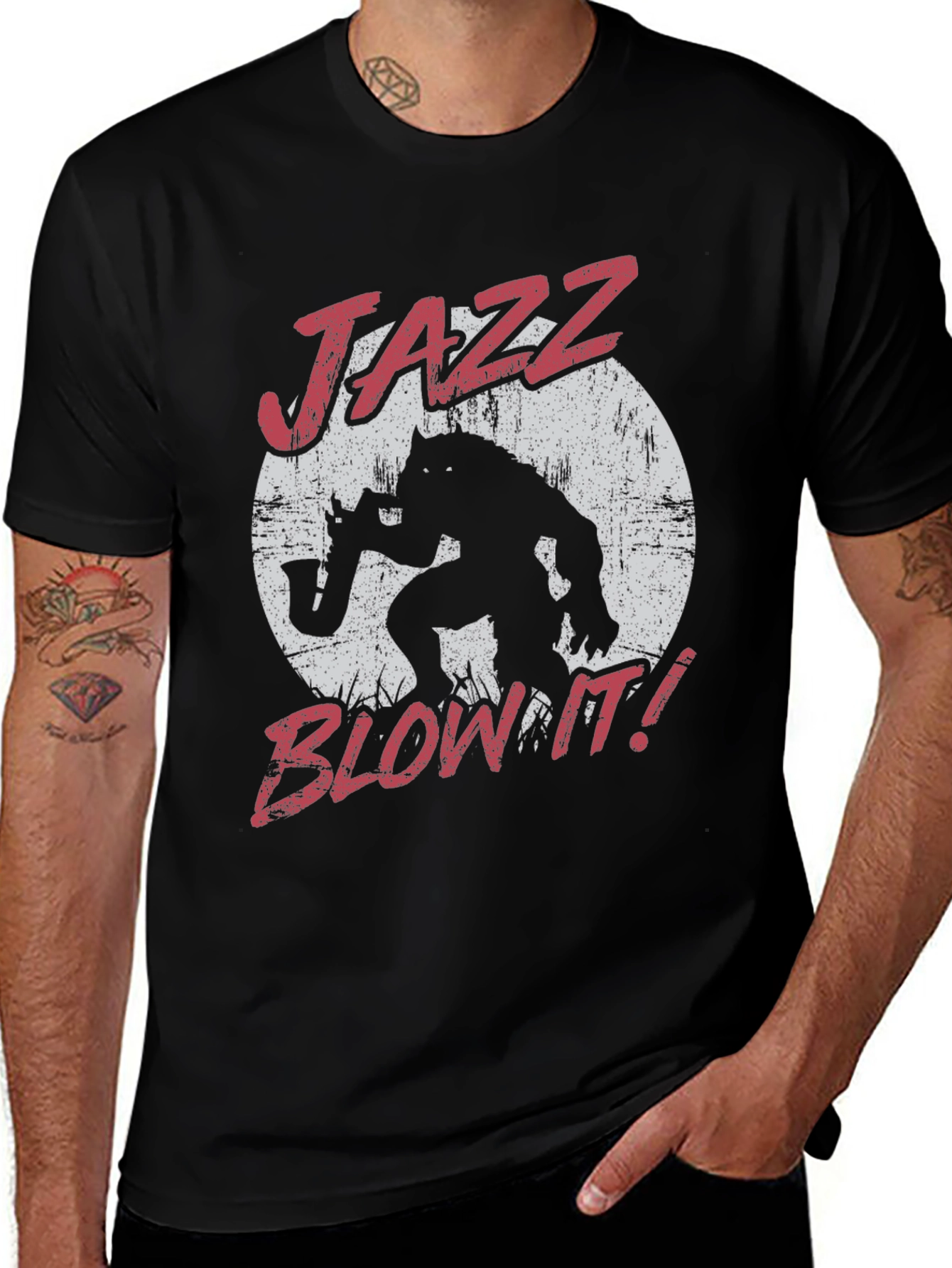 Variant 29 of Jazz Werewolf T-Shirt: Blow It!