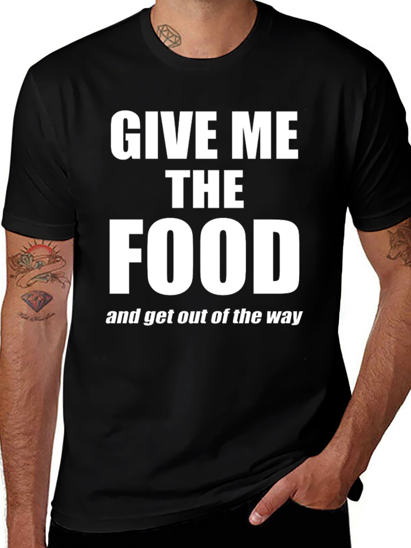 Variant 8 of Give Me The Food T-Shirt - Funny Slogan Tee