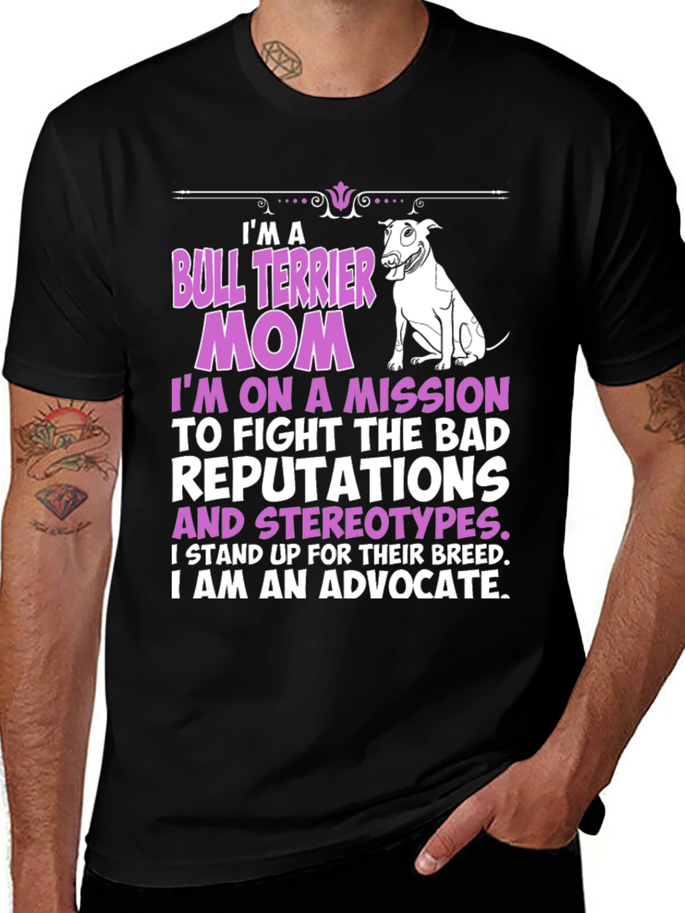 Variant 11 of Bull Terrier Mom Graphic T-Shirt