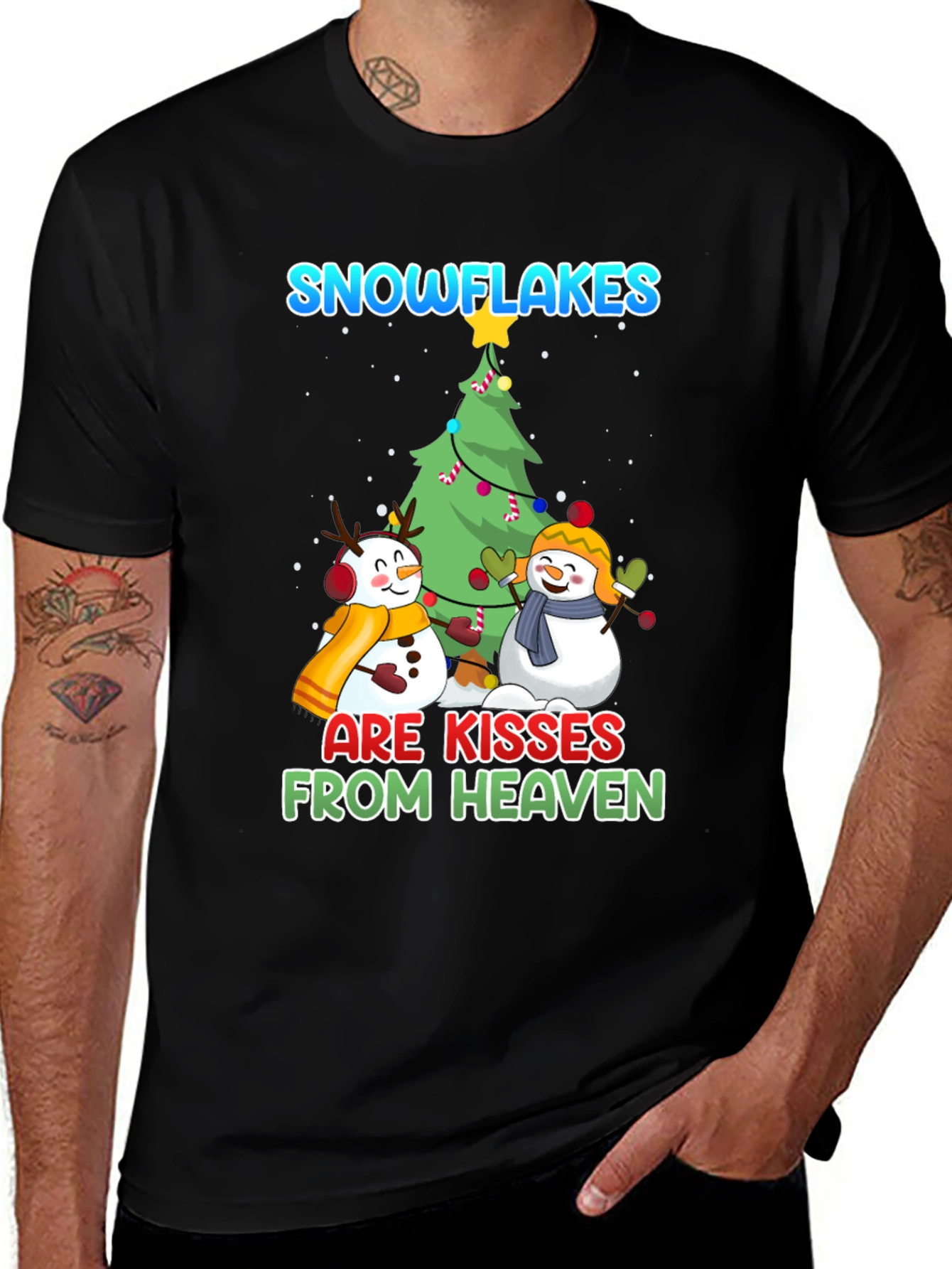 Snowflakes are Kisses from Heaven Christmas T-Shirt