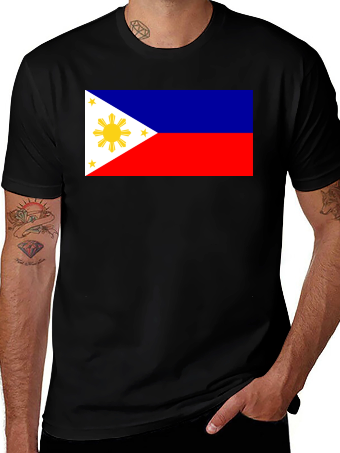 Variant 21 of Philippines Flag Graphic T-Shirt