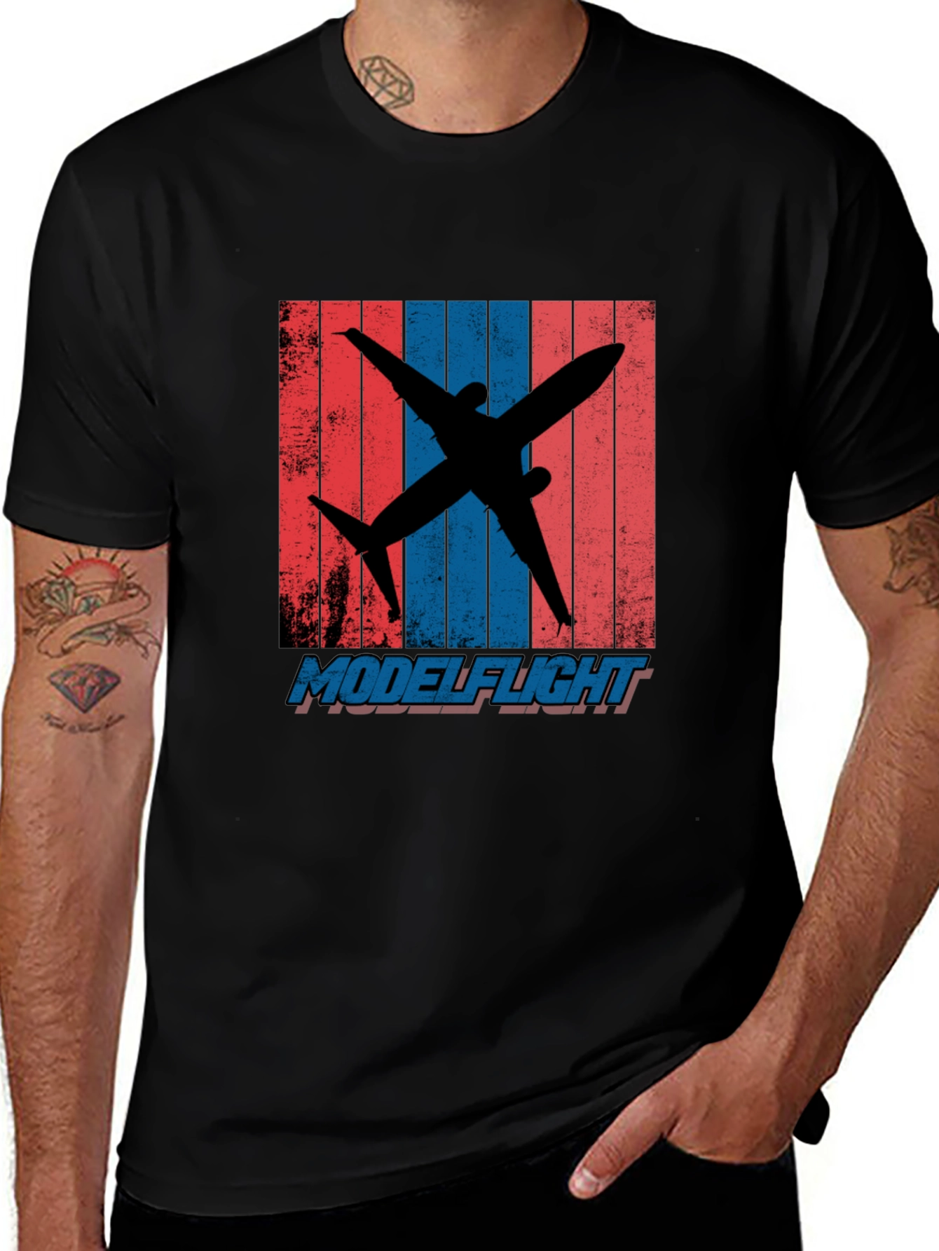 Variant 23 of Model Flight T-Shirt - Vintage Airplane Tee