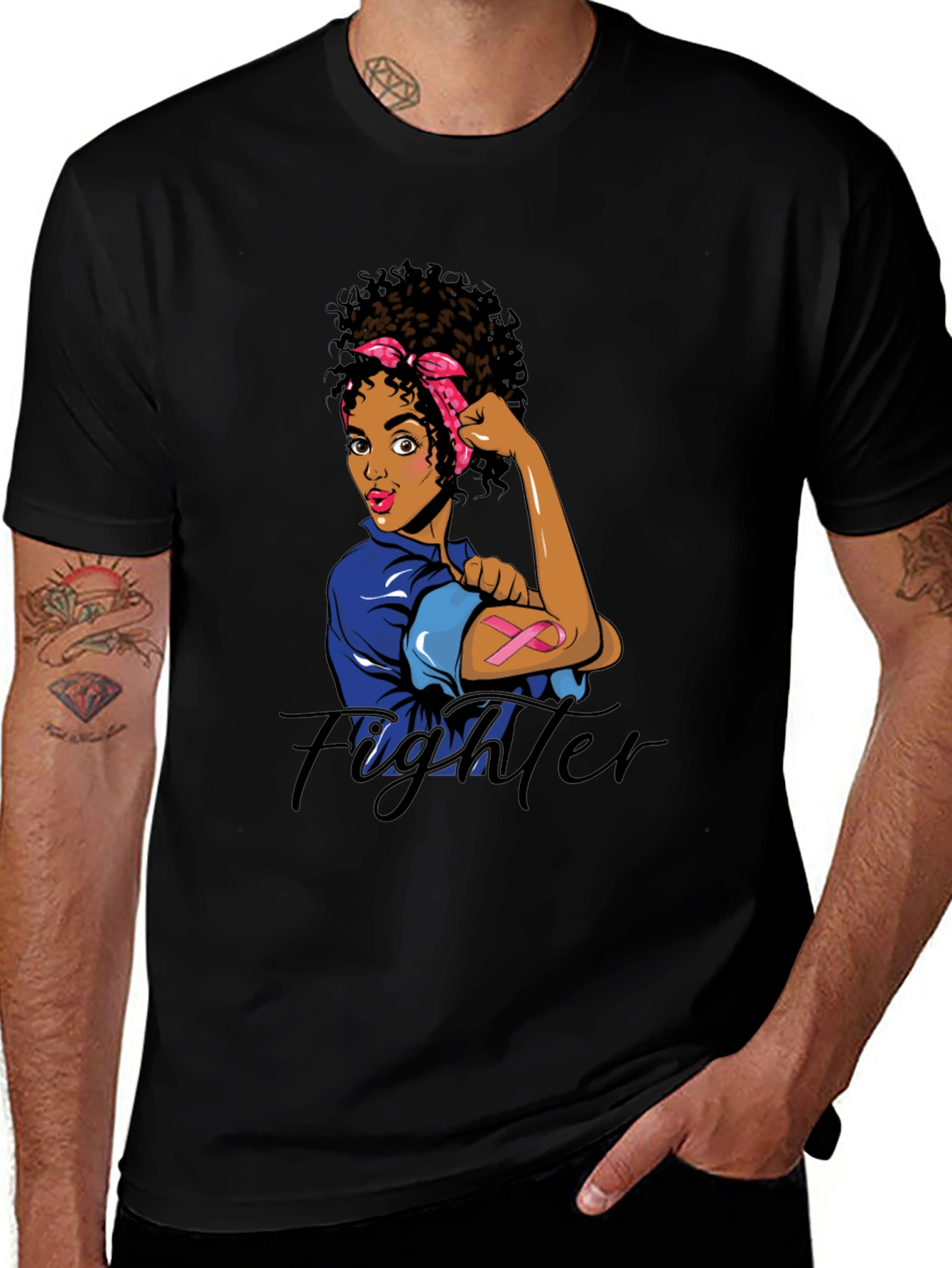 Fighter T-Shirt - Breast Cancer Awareness 