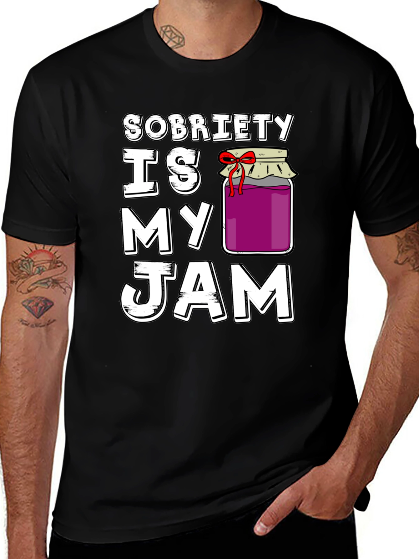 Variant 25 of Sobriety Is My Jam Graphic T-Shirt