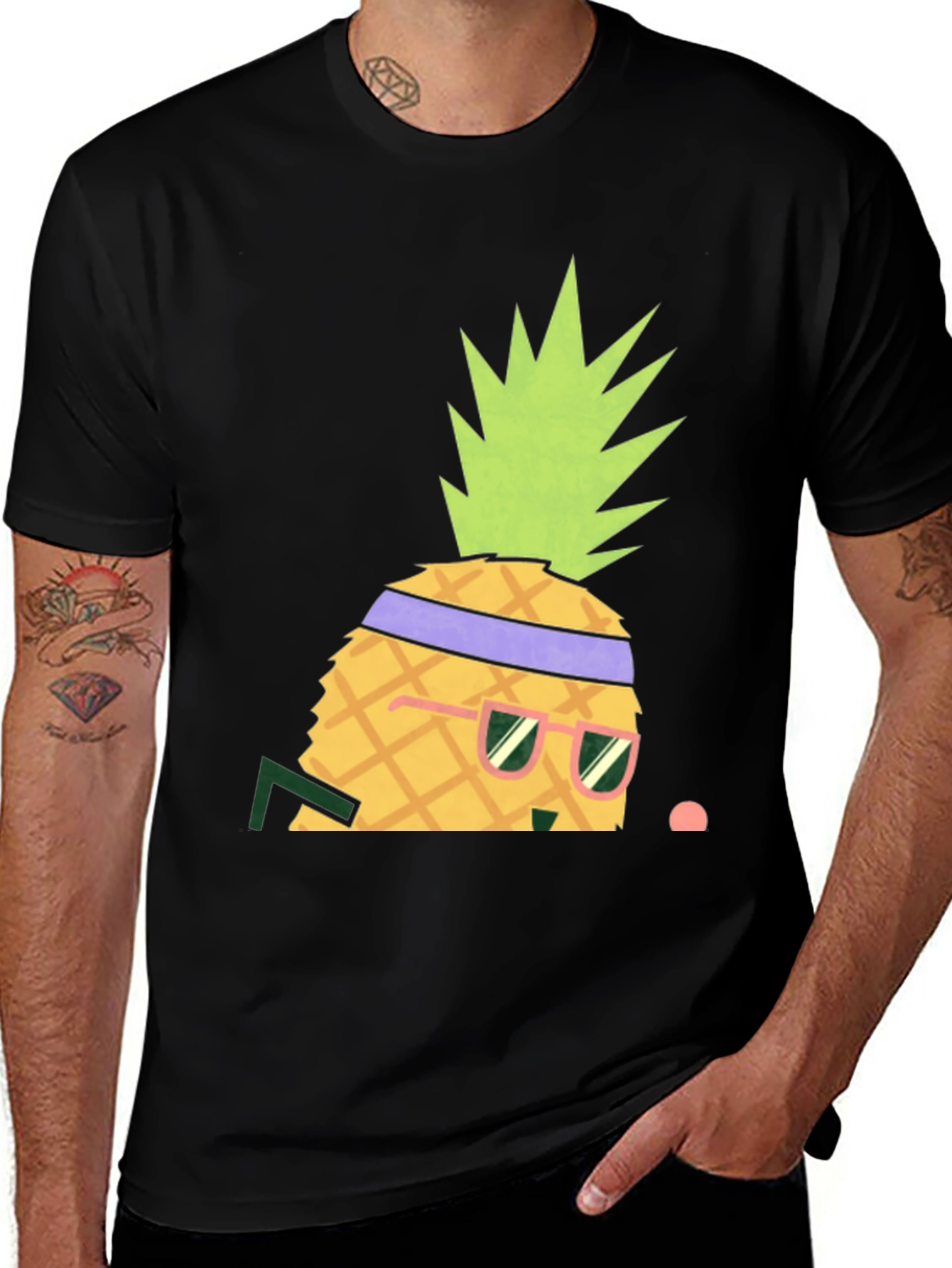 Variant 18 of Pineapple Vibes Tee - Cool Graphic Print T-Shirt