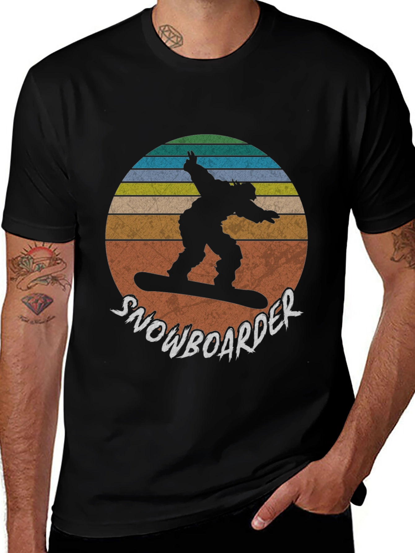 Variant 4 of Vintage Snowboarder T-Shirt