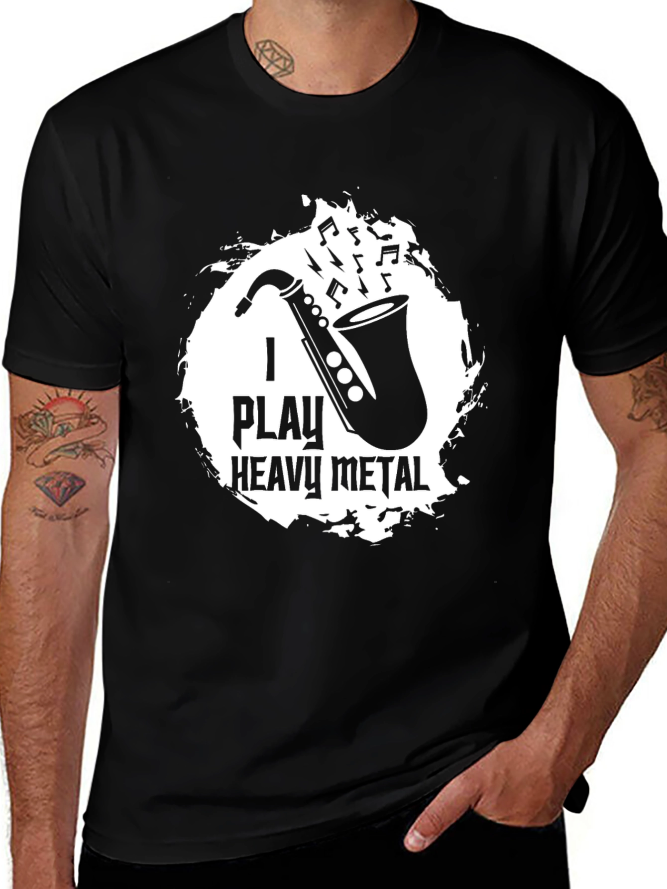 Variant 15 of I Play Heavy Metal Saxophone T-Shirt